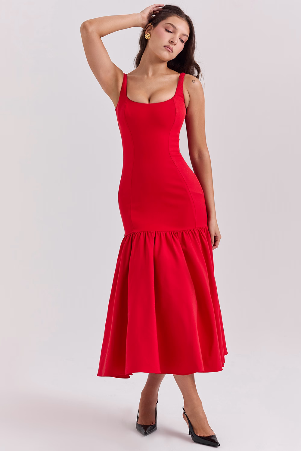 Elliatt Valencia Tiered Halter Gown
