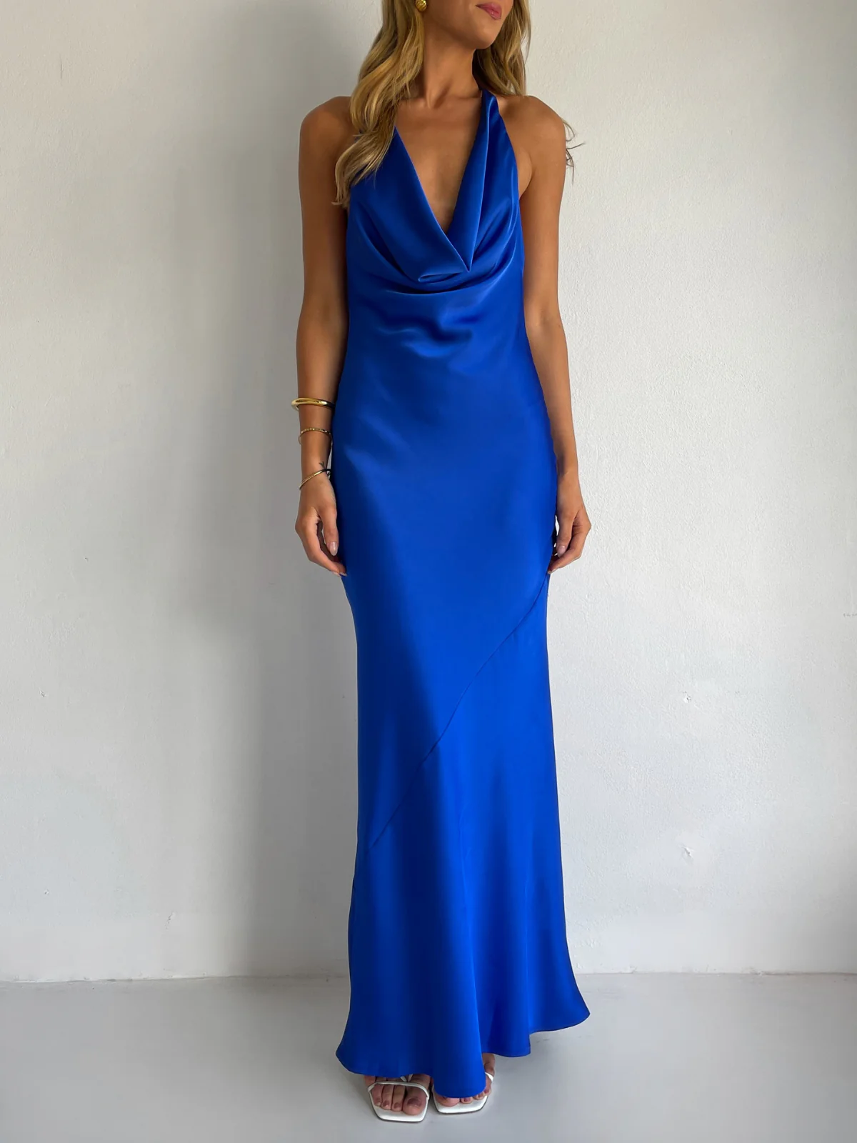 By Nicola Lucia Maxi Dress in Cobalt