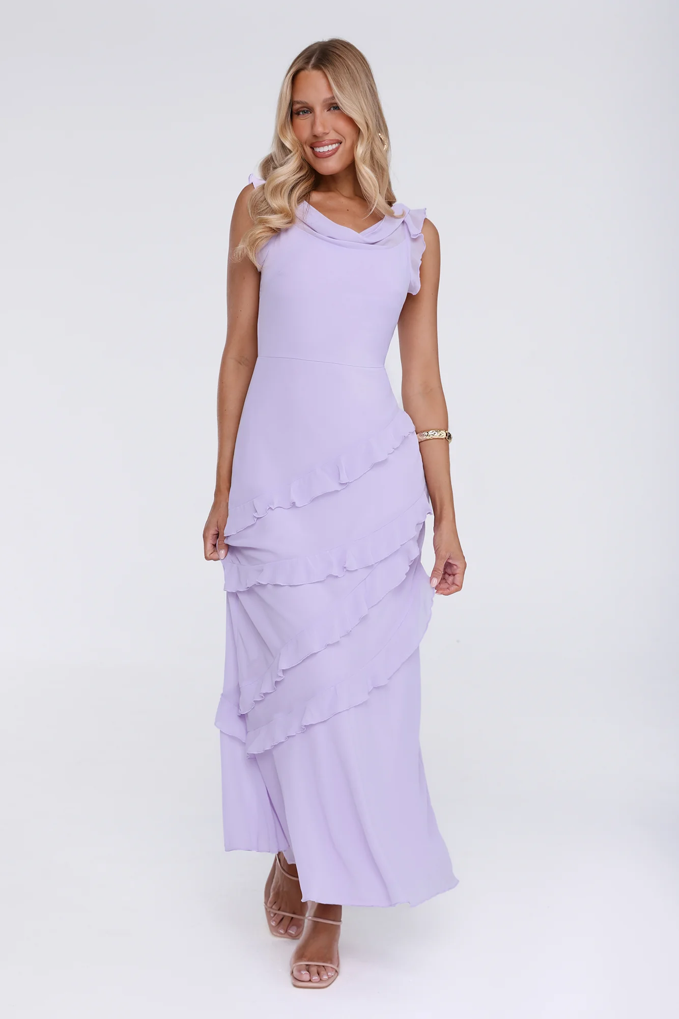 Star Effect Maxi Dress Lavender