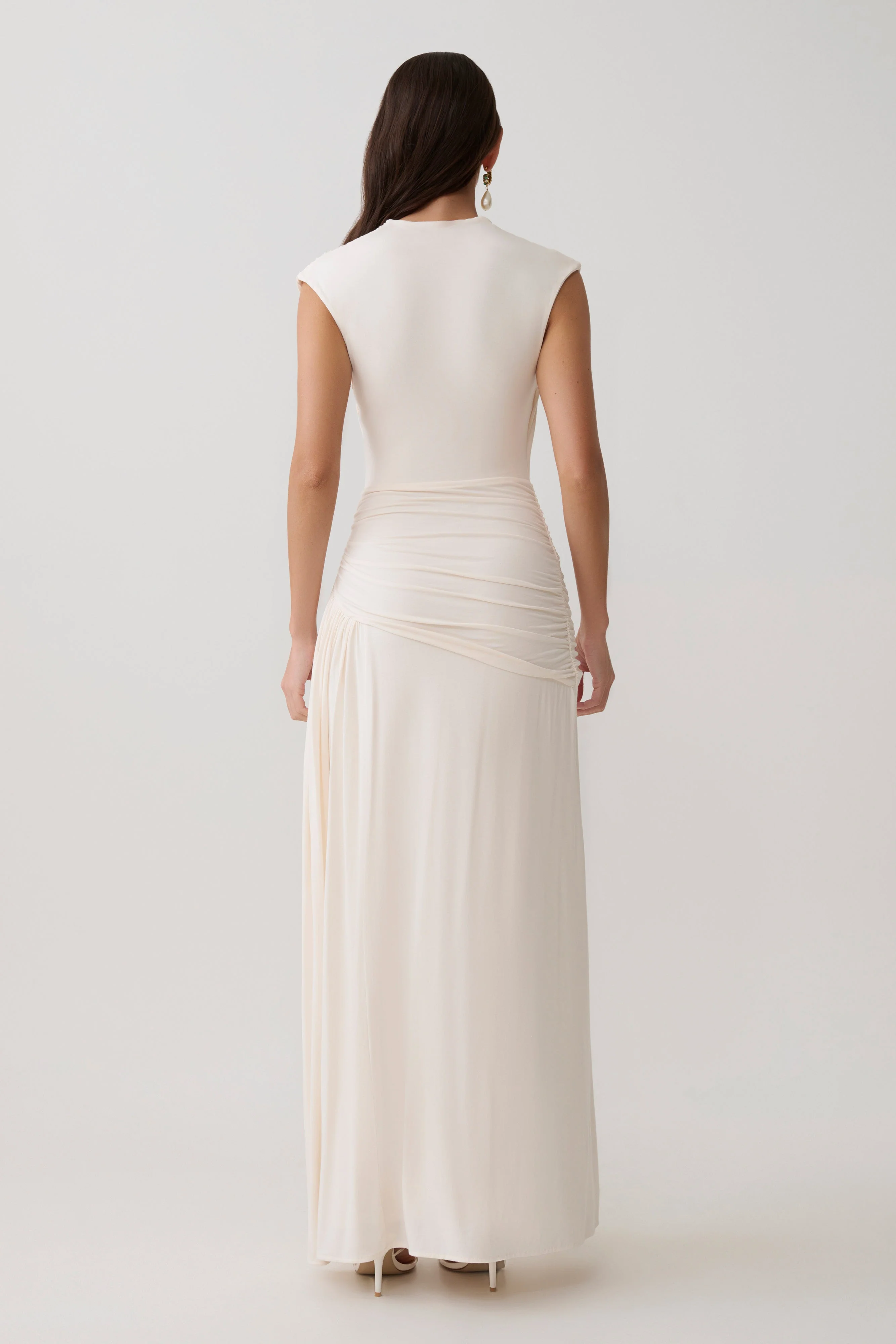 Winslow Cross Over Modal Maxi Dress - Ivory