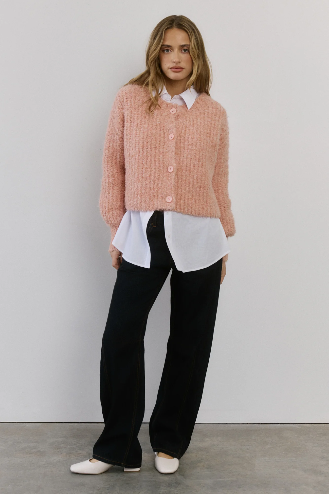 Ice Queen Knit Cardigan Pink
