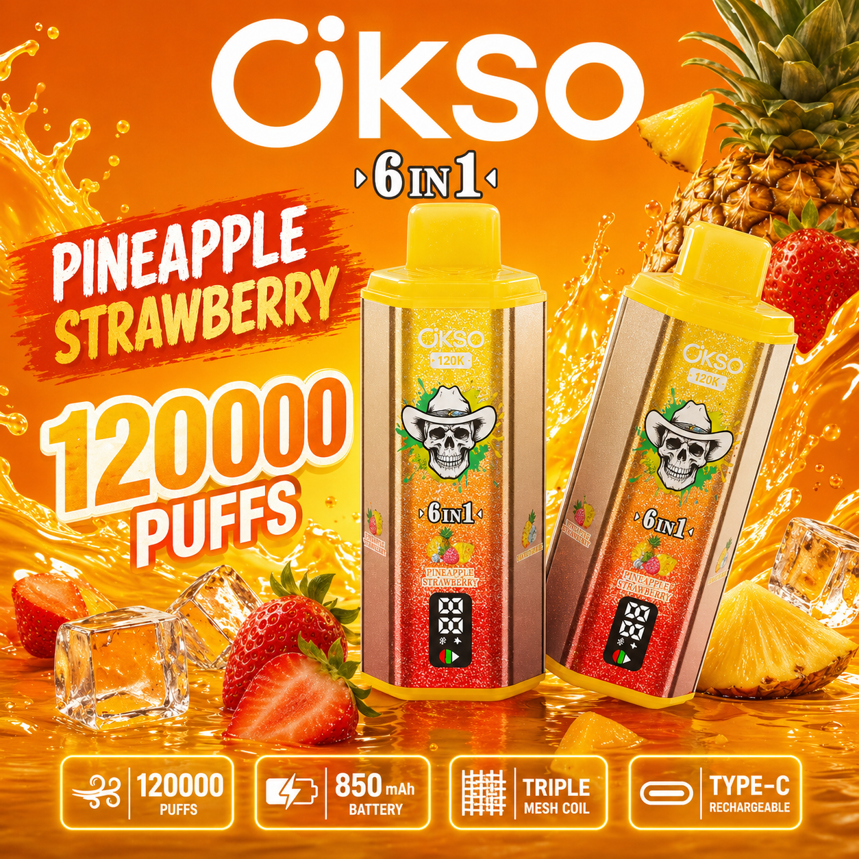 OKSO 6in1 120K 120000 Puffs