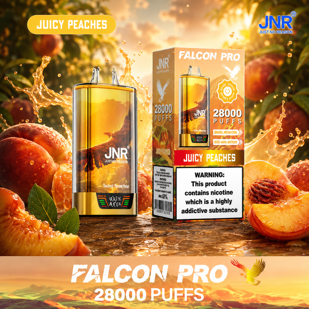 JNR Falcon Pro Vape | 28000 Puffs (50 PCS)
