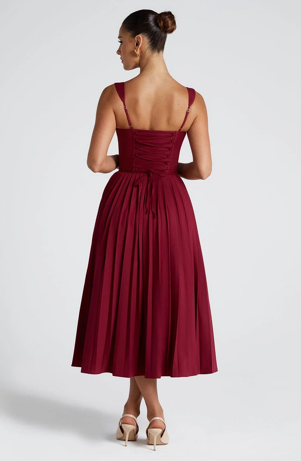 Natassia Midi Dress - Berry