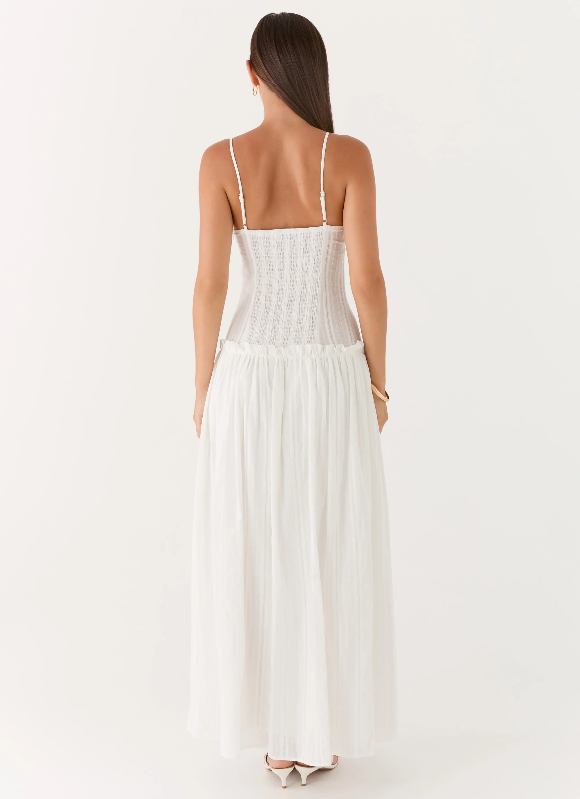 Jacinda Drop Waist Maxi Dress - Ivory