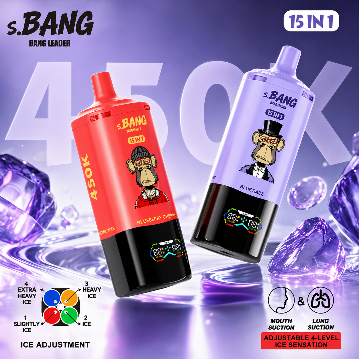 Bang Leader 450K - 450,000 Puffs 15-in-1 Flavor System