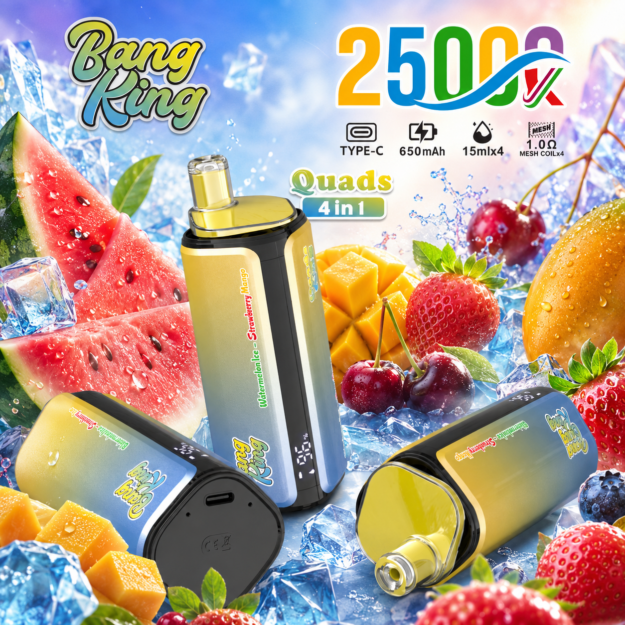 【New Arrive】Bang King 250000 Puffs 4-in-1
