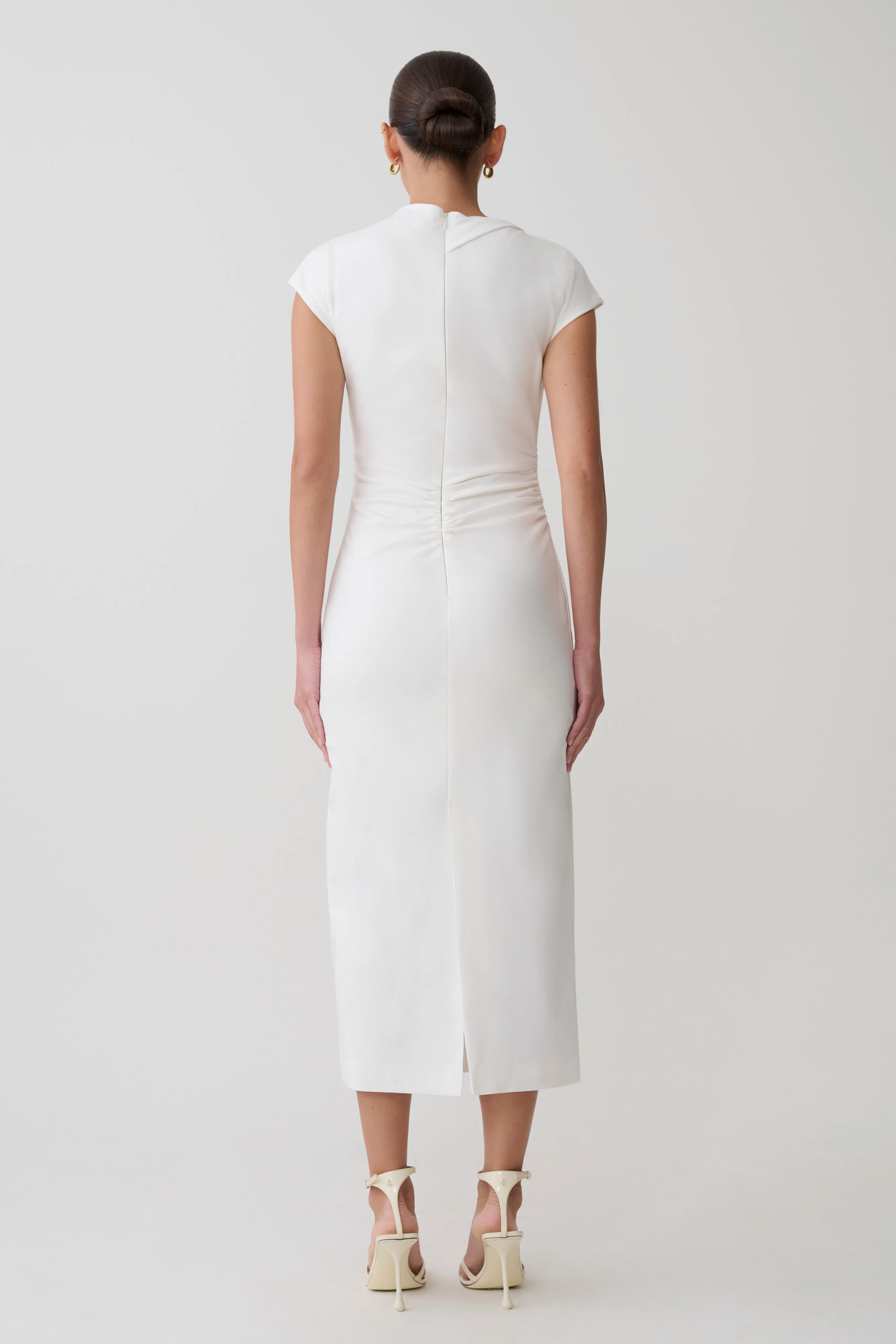 Lorena Cotton Midi Dress - White
