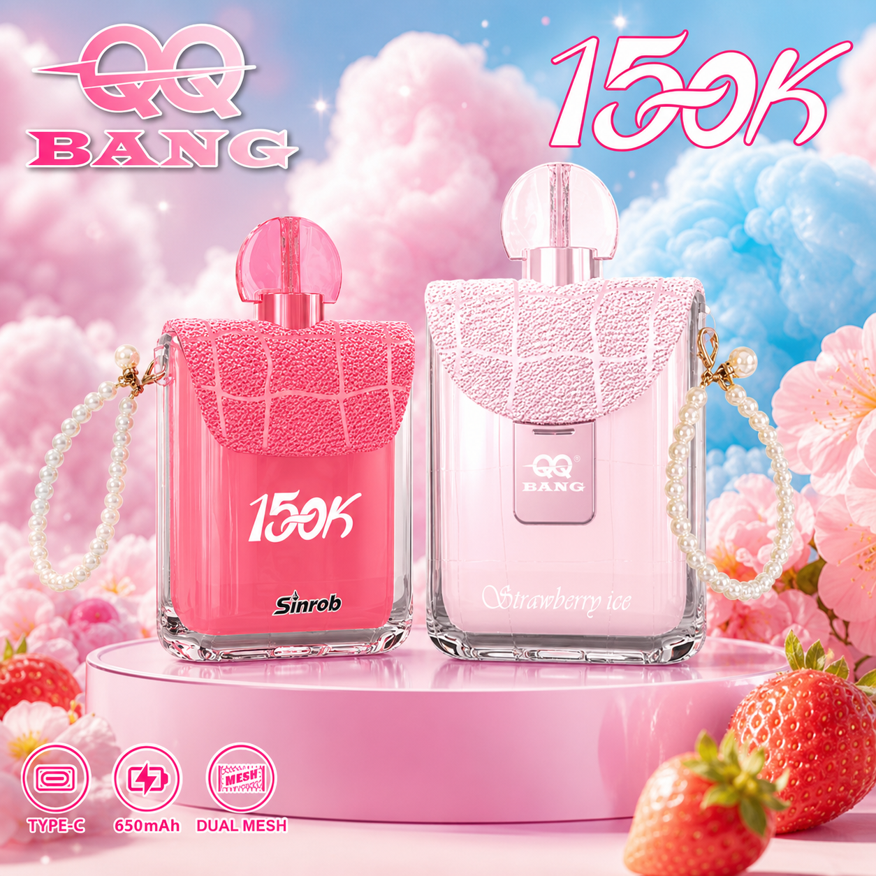 QQ Bang Perfume 150K – 150,000 Puffs Single Flavor