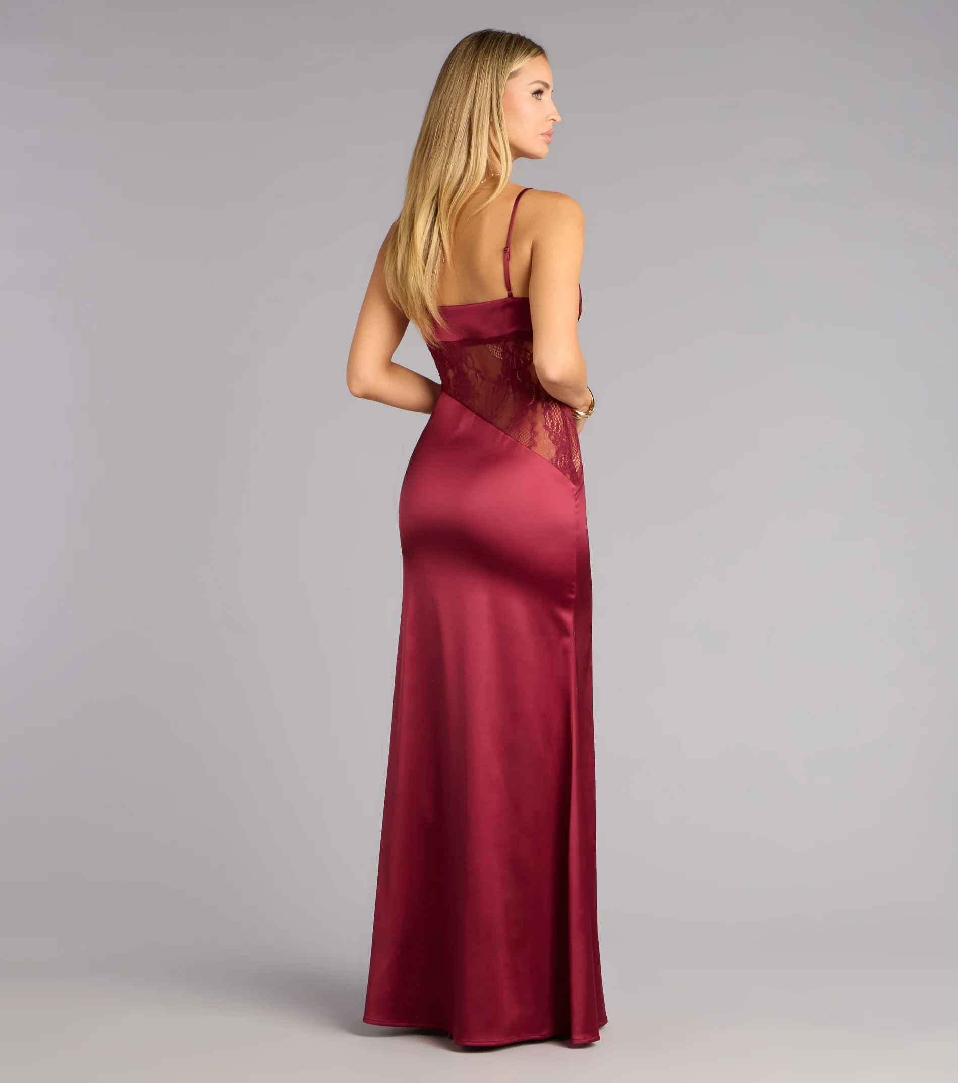 Angelica Lace Satin Mermaid Formal Dress