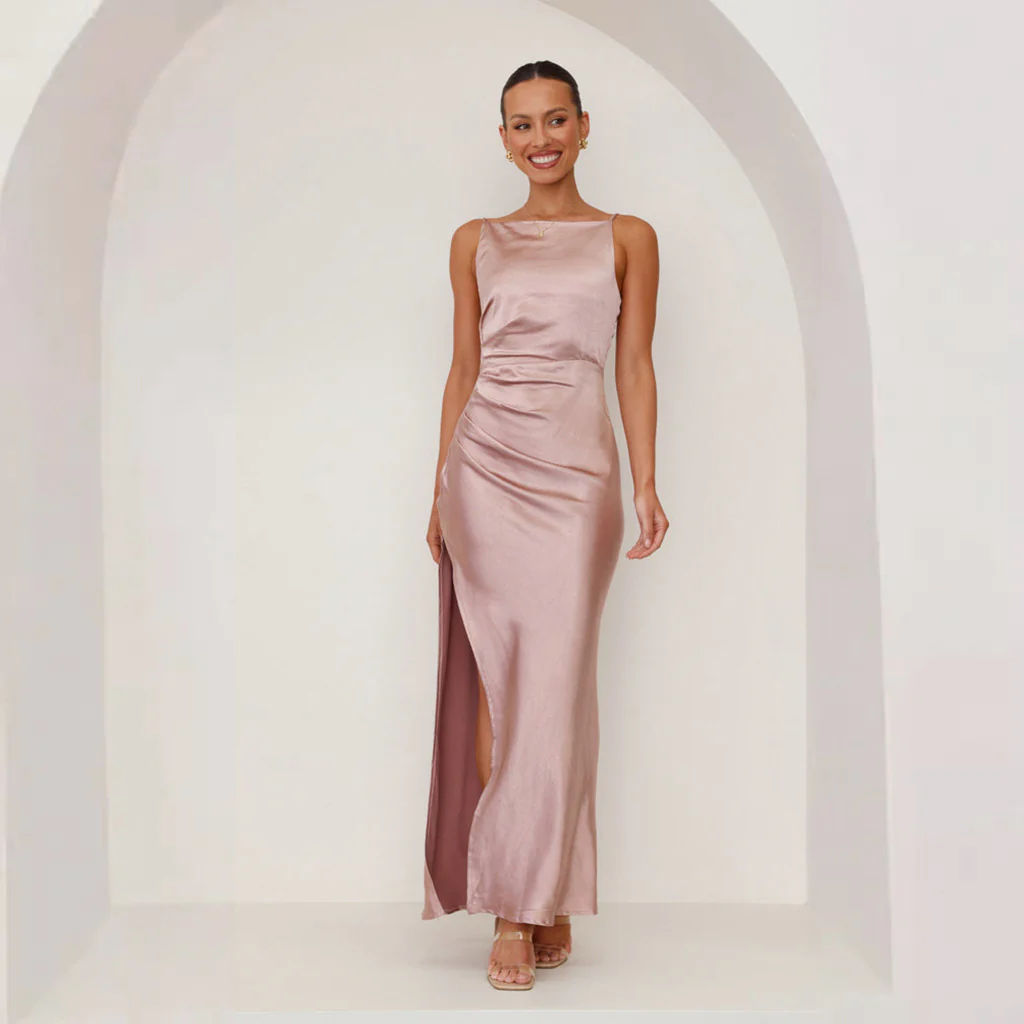 Bridesmaid Maxi Dress - Dust Pink