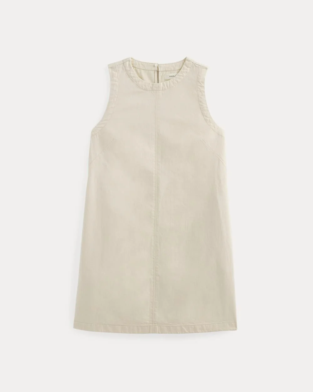 The Denim Shift Dress | Ecru