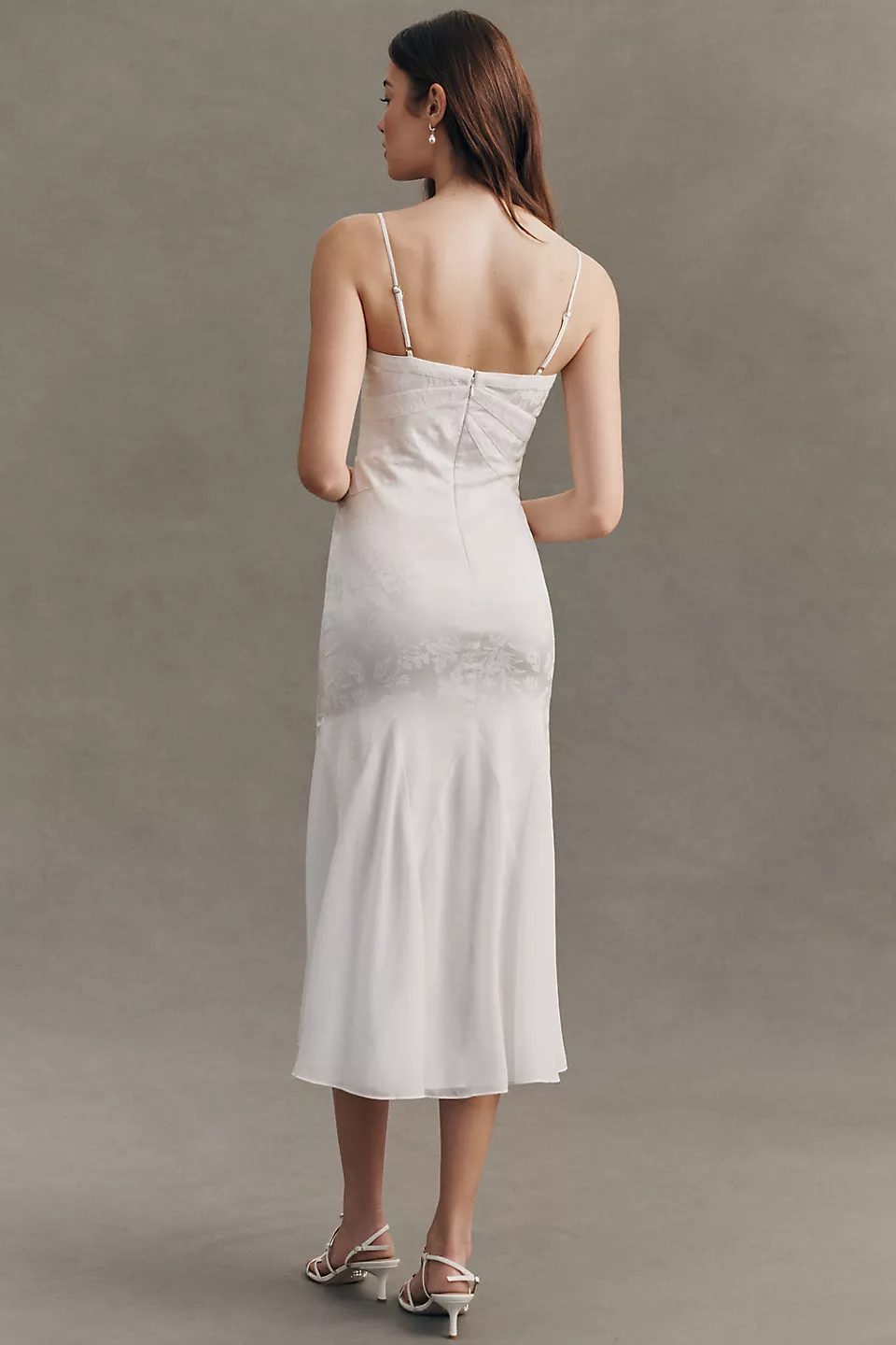 BHLDN Mixed Jacquard Maxi Slip Dress