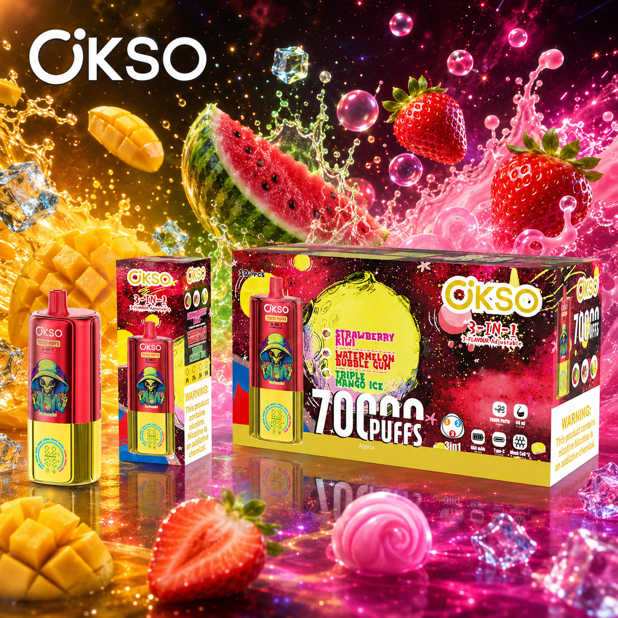OKSO 3in1 70K Disposable Vape