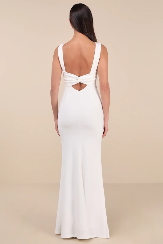 Love In Your Eyes Black Knotted Mermaid Maxi Dress