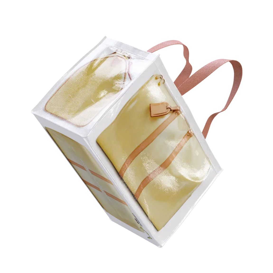 TITA ELVIE duffle Grocery Bag, yellow  canvas, large