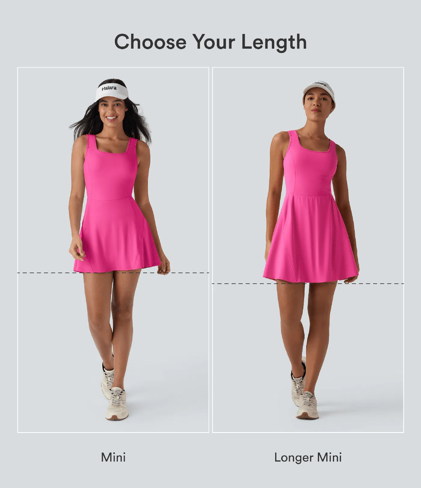 Airy 2-in-1 Cool Touch Mini Dance Active Dress with Pockets-Easy Peezy Edition-Longer Length