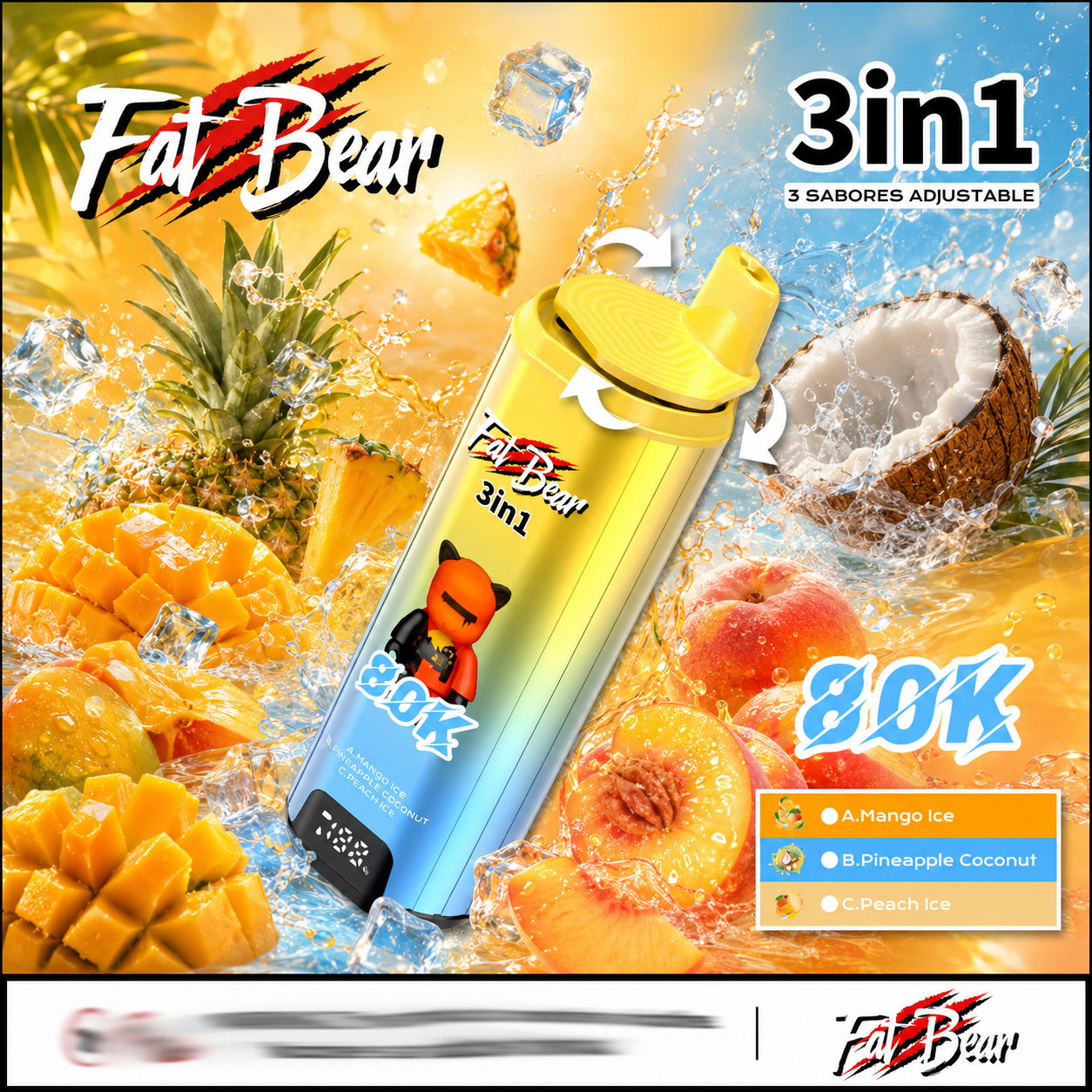 AIVONO AIM FAT BEAR 80000 80K Puffs