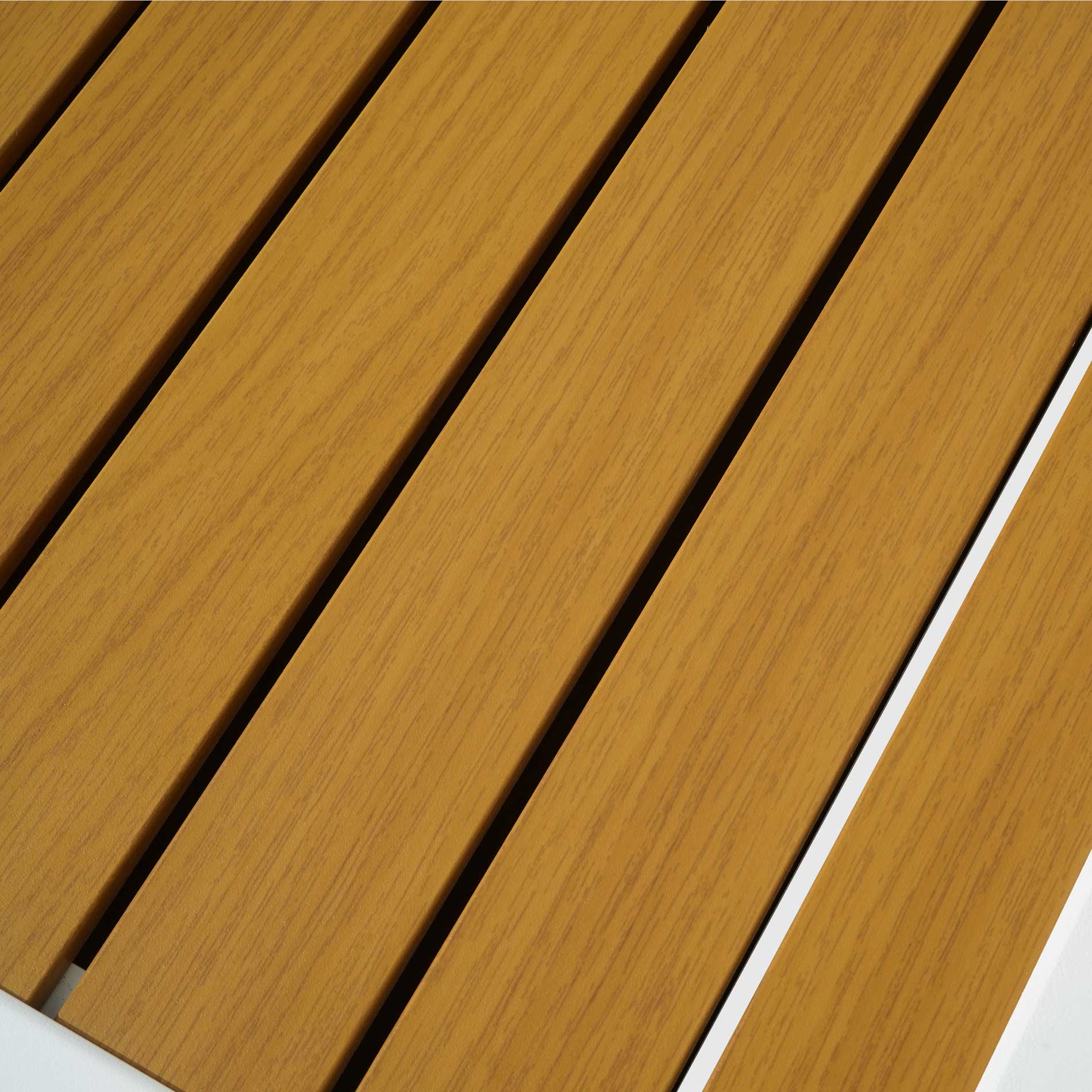 Table de jardin extensible en aluminium 8 places effet bois (90/180 x 90 cm) Murano Blanc