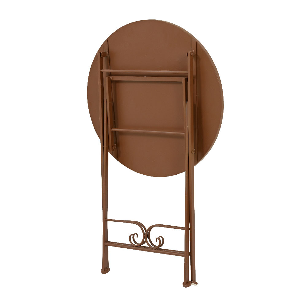 Table bistro ronde pliable en mosaïque Lyon Marron