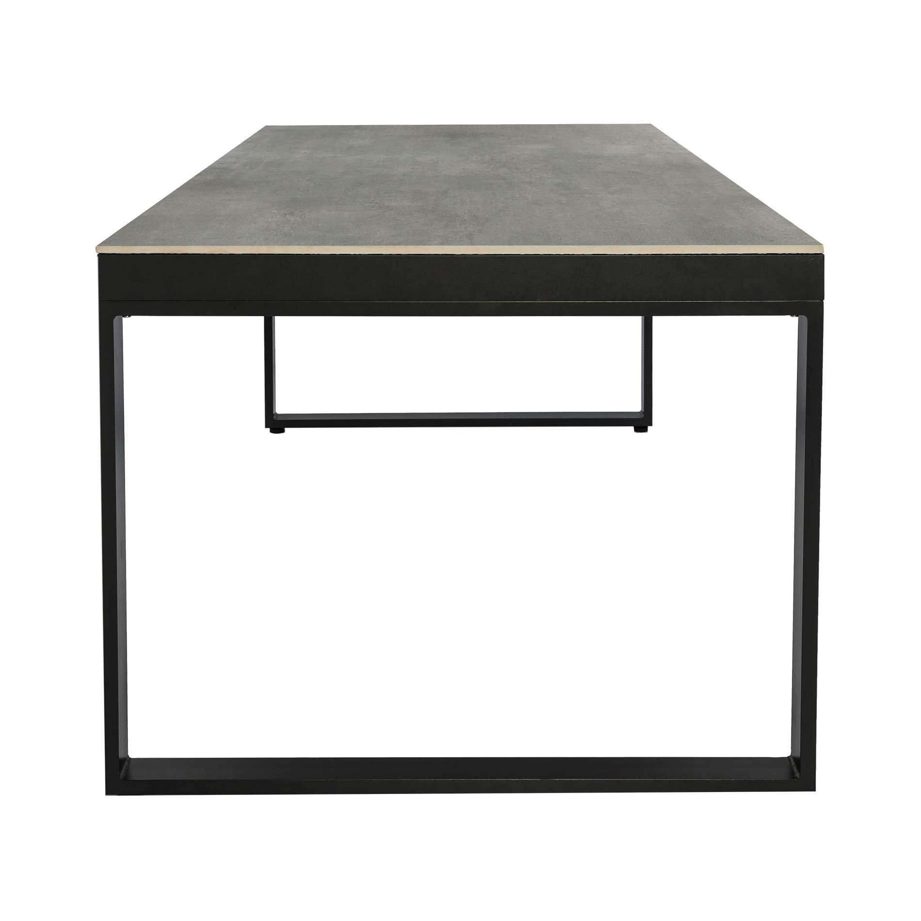 Table de jardin en aluminium et céramique 8 places (180 x 90 cm) Kore Gris anthracite