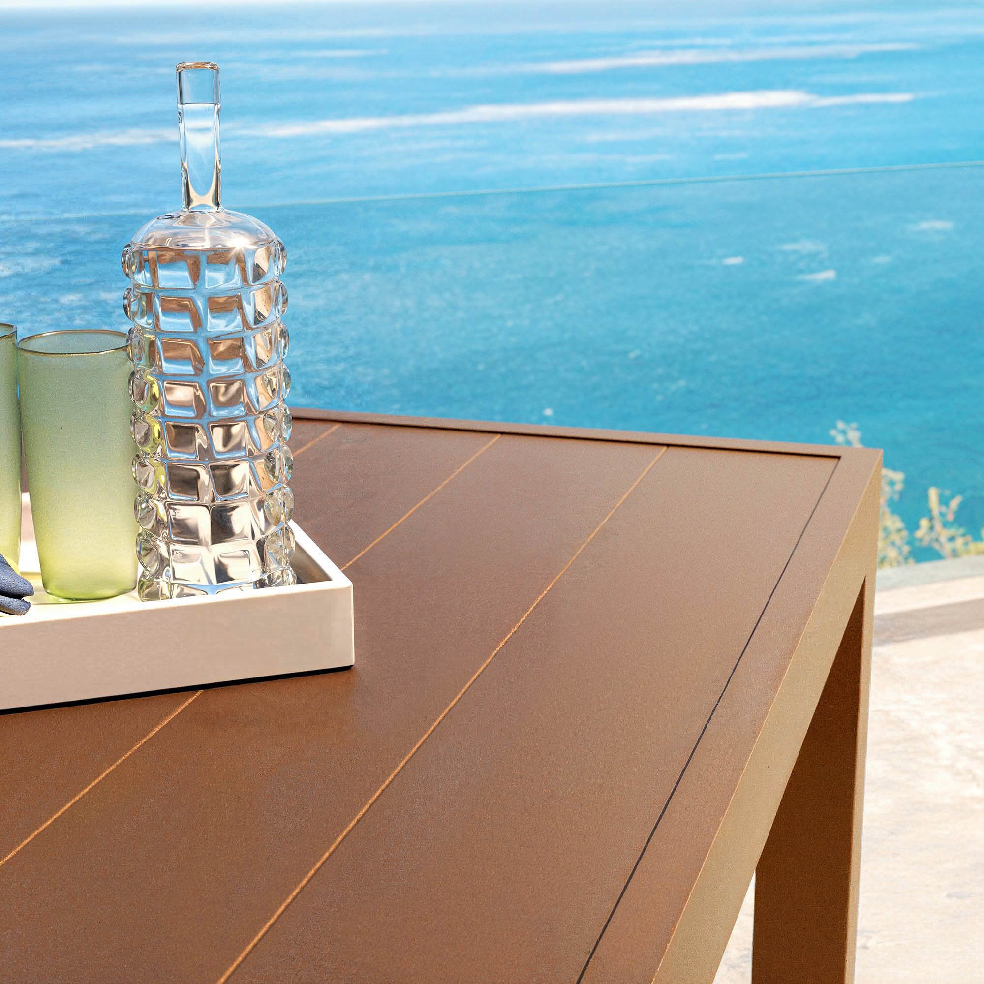 Table de jardin rectangulaire aluminium 10 places (240 x 120 cm) Murano Bronze