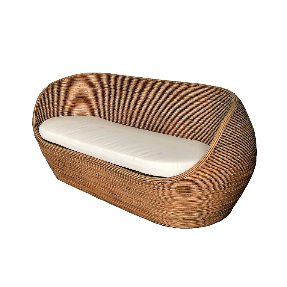 Salon de jardin en rotin 5 places Trinidad Naturel beige