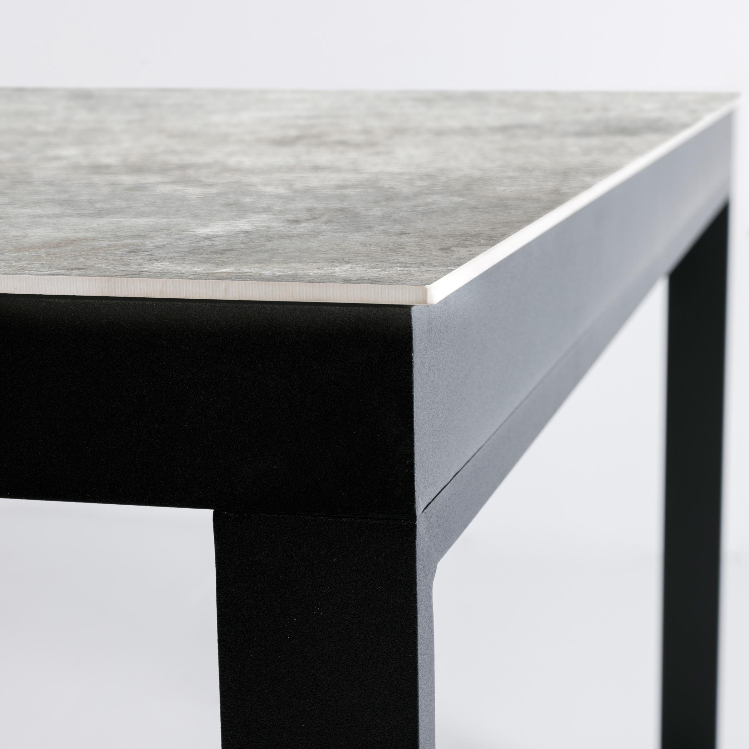 Table de jardin en aluminium et céramique 10 places (240 x 120 cm) Kore Gris et gris anthracite