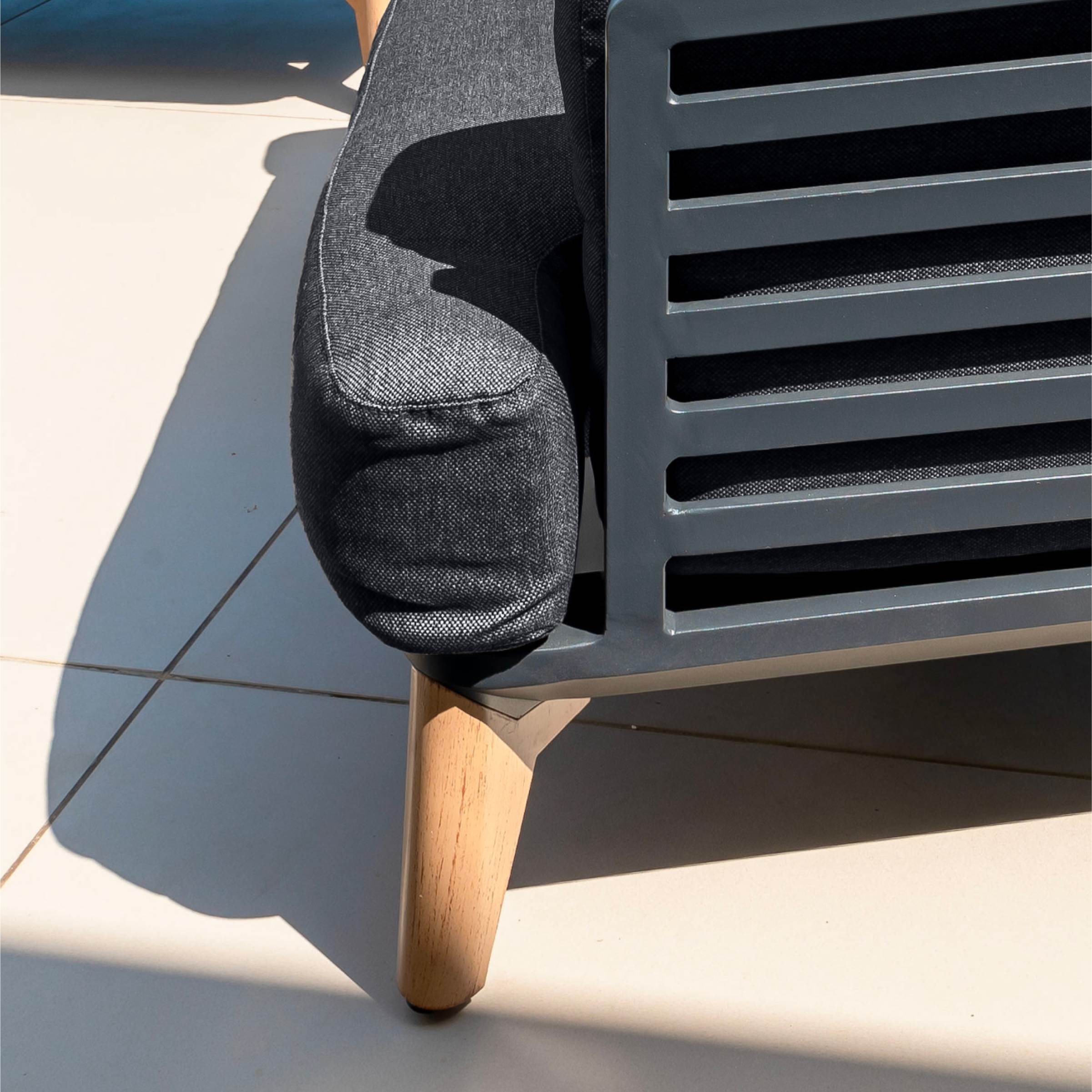 Salon de jardin aluminium 9 places 12 pcs Monte Carlo Gris anthracite