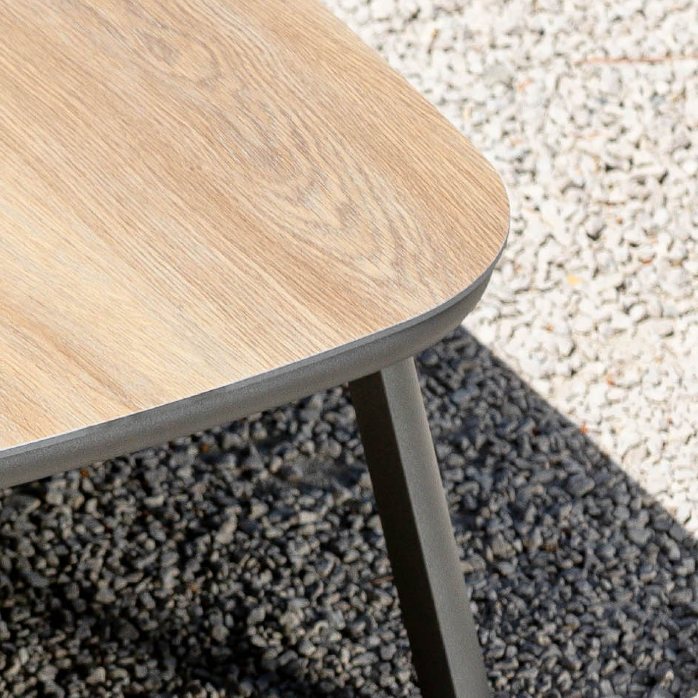 Salon de jardin en aluminium 5 places 4 pcs Amalfi Gris anthracite et gris clair