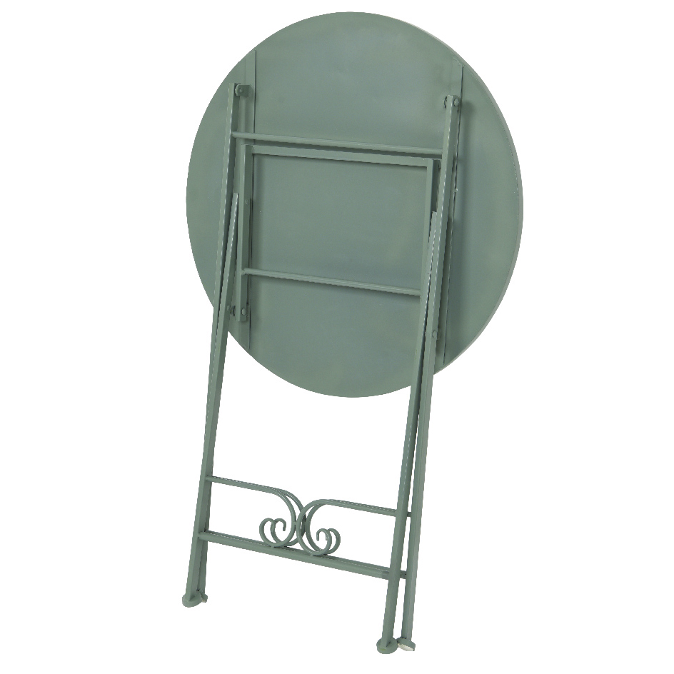 Table bistro ronde pliable mosaïque Cancùn Vert sauge