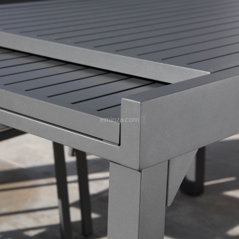 Table de jardin extensible en aluminium 8 places (90/180 x 90 cm) Murano Gris anthracite