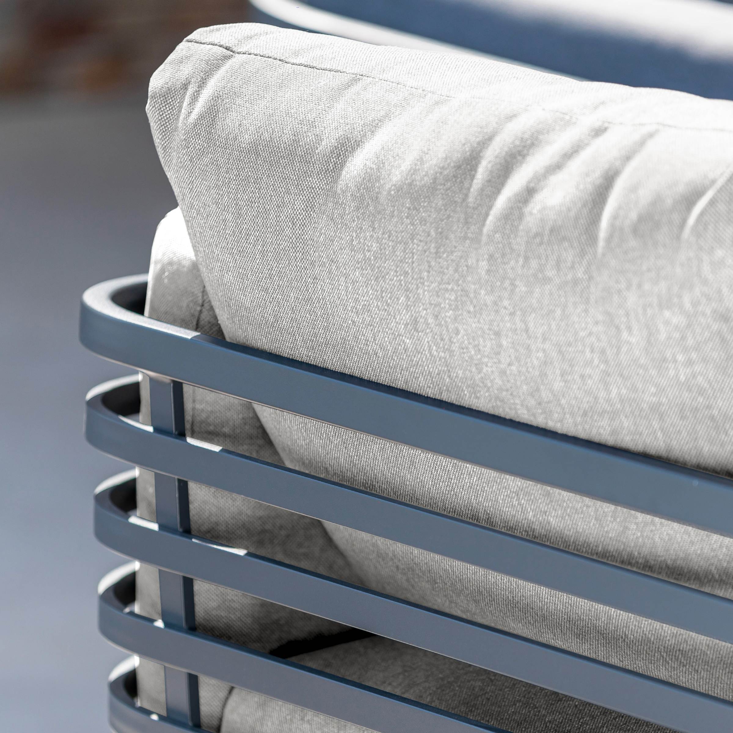 Salon de jardin aluminium 5 places 4 pcs Monte Carlo Gris anthracite et gris clair