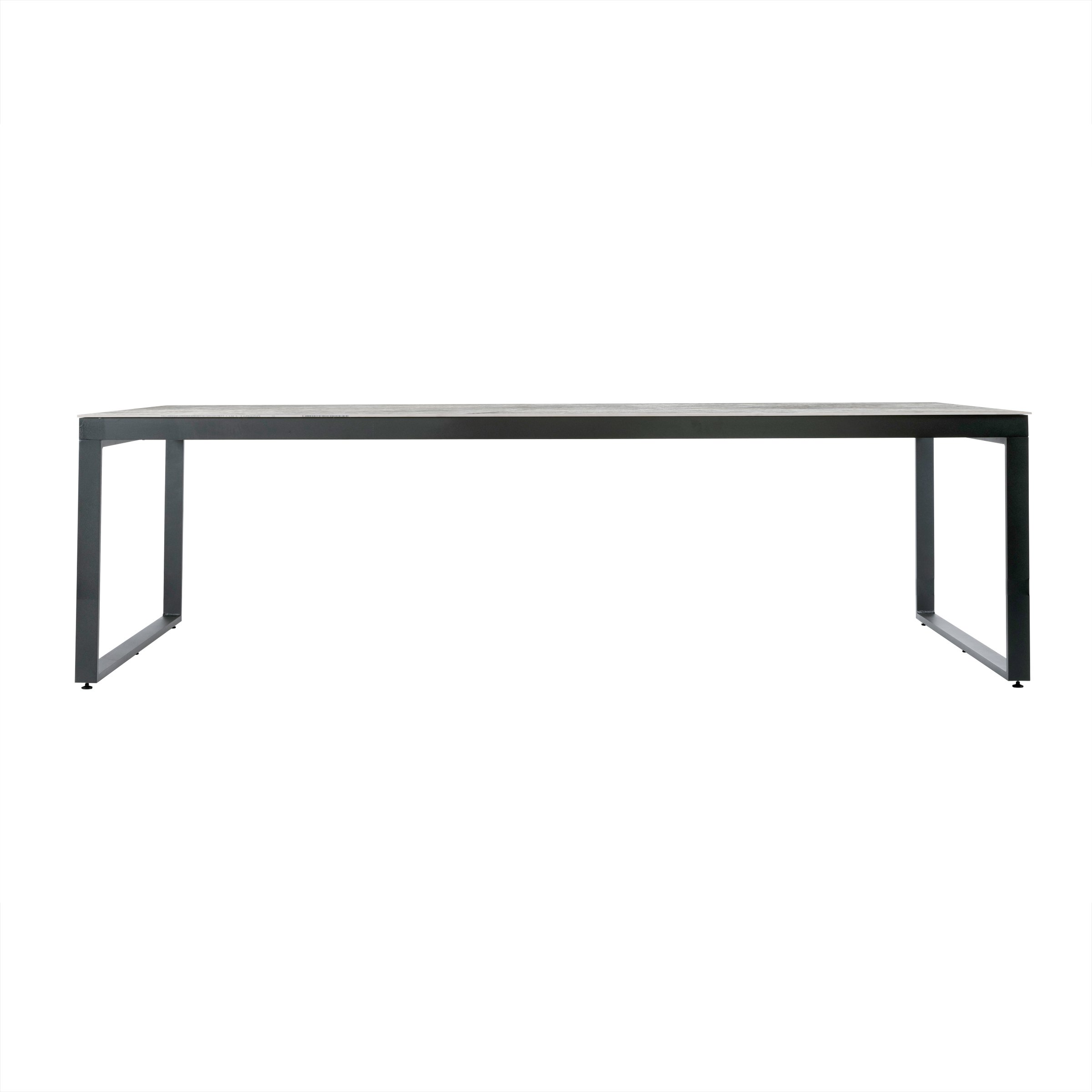 Table de jardin en aluminium et céramique 10 places (240 x 120 cm) Kore Gris et gris anthracite