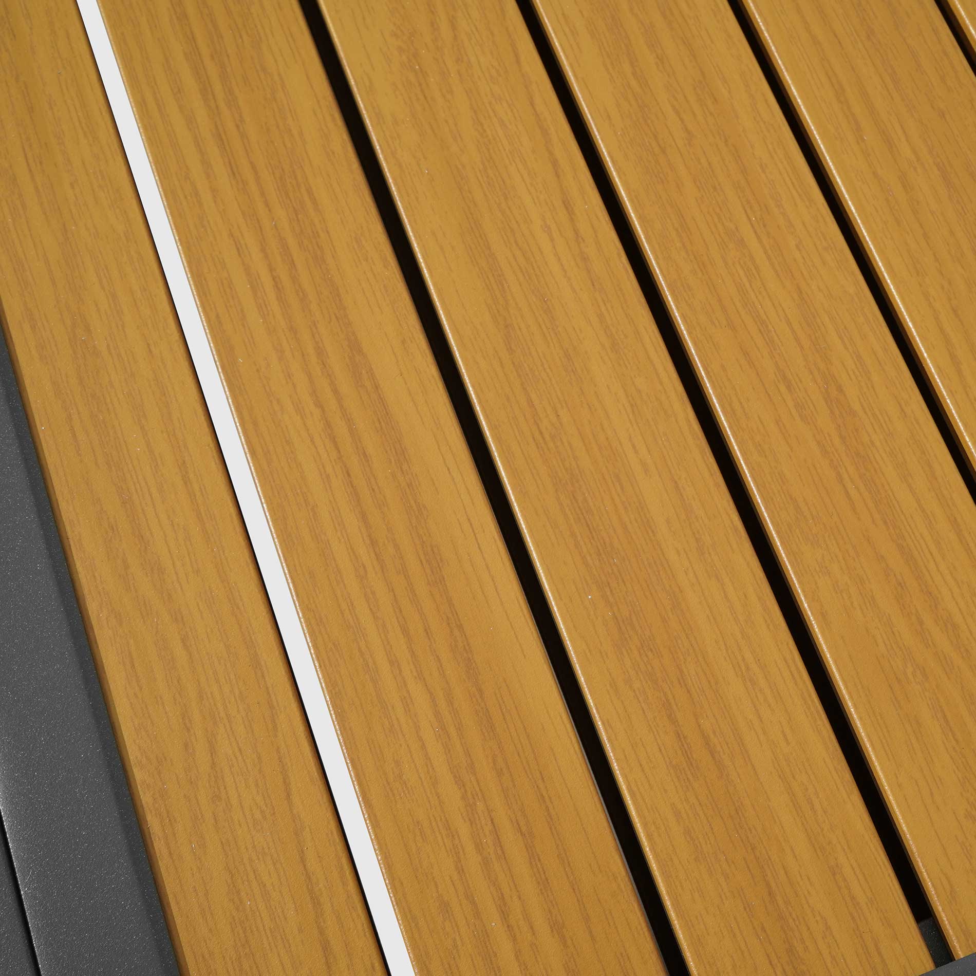 Table de jardin extensible en aluminium 8 places effet bois (90/180 x 90 cm) Murano Gris anthracite