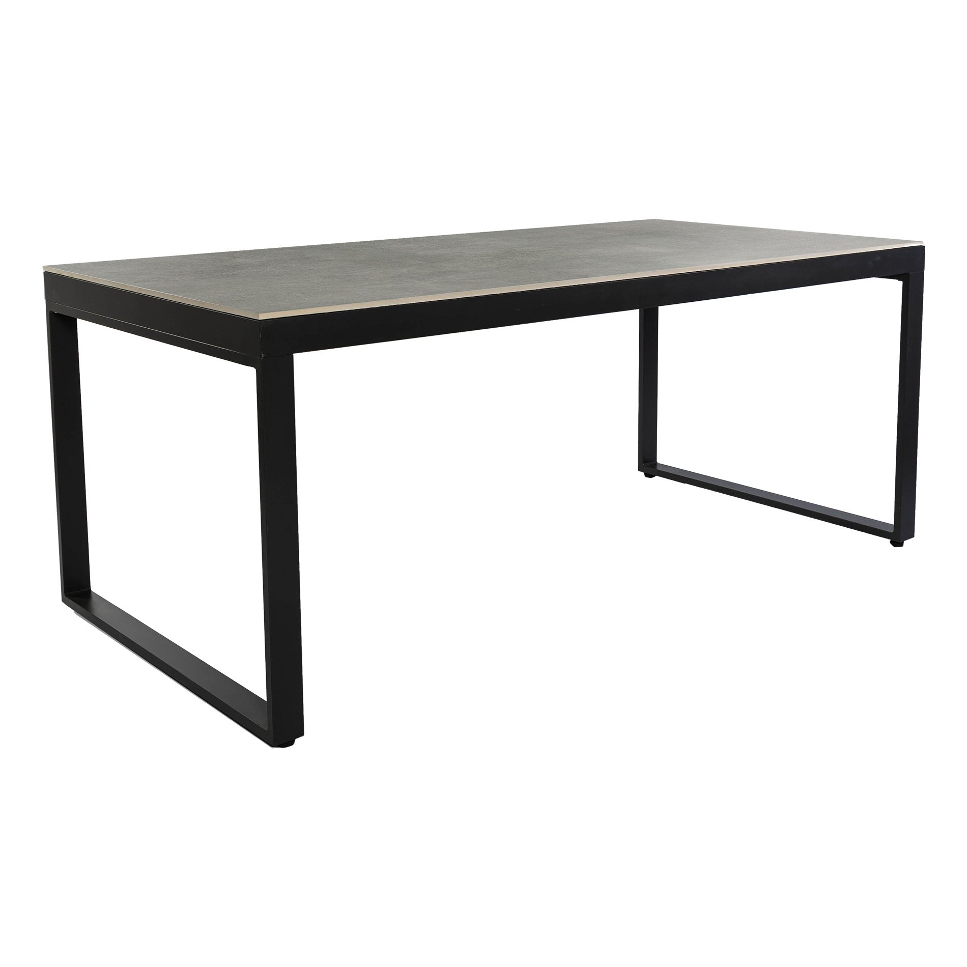 Table de jardin en aluminium et céramique 8 places (180 x 90 cm) Kore Gris anthracite