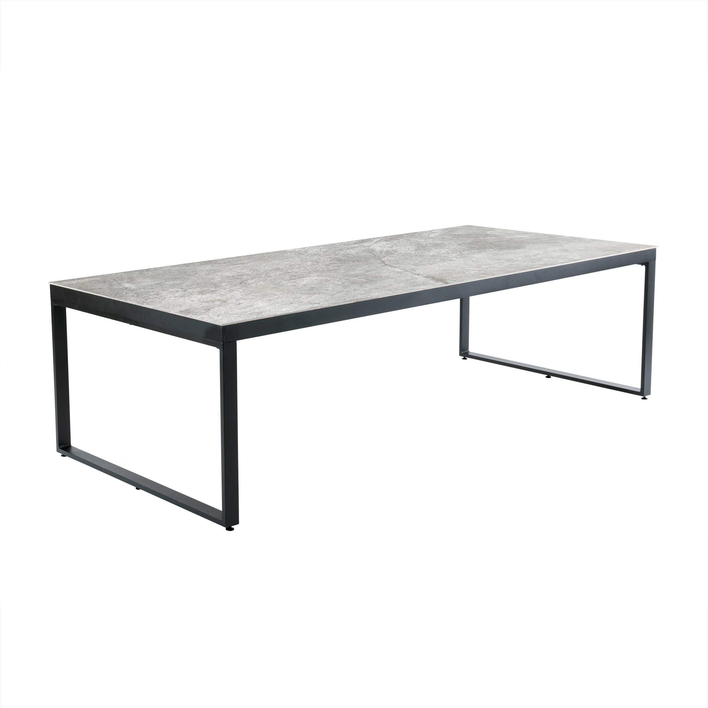 Table de jardin en aluminium et céramique 10 places (240 x 120 cm) Kore Gris et gris anthracite
