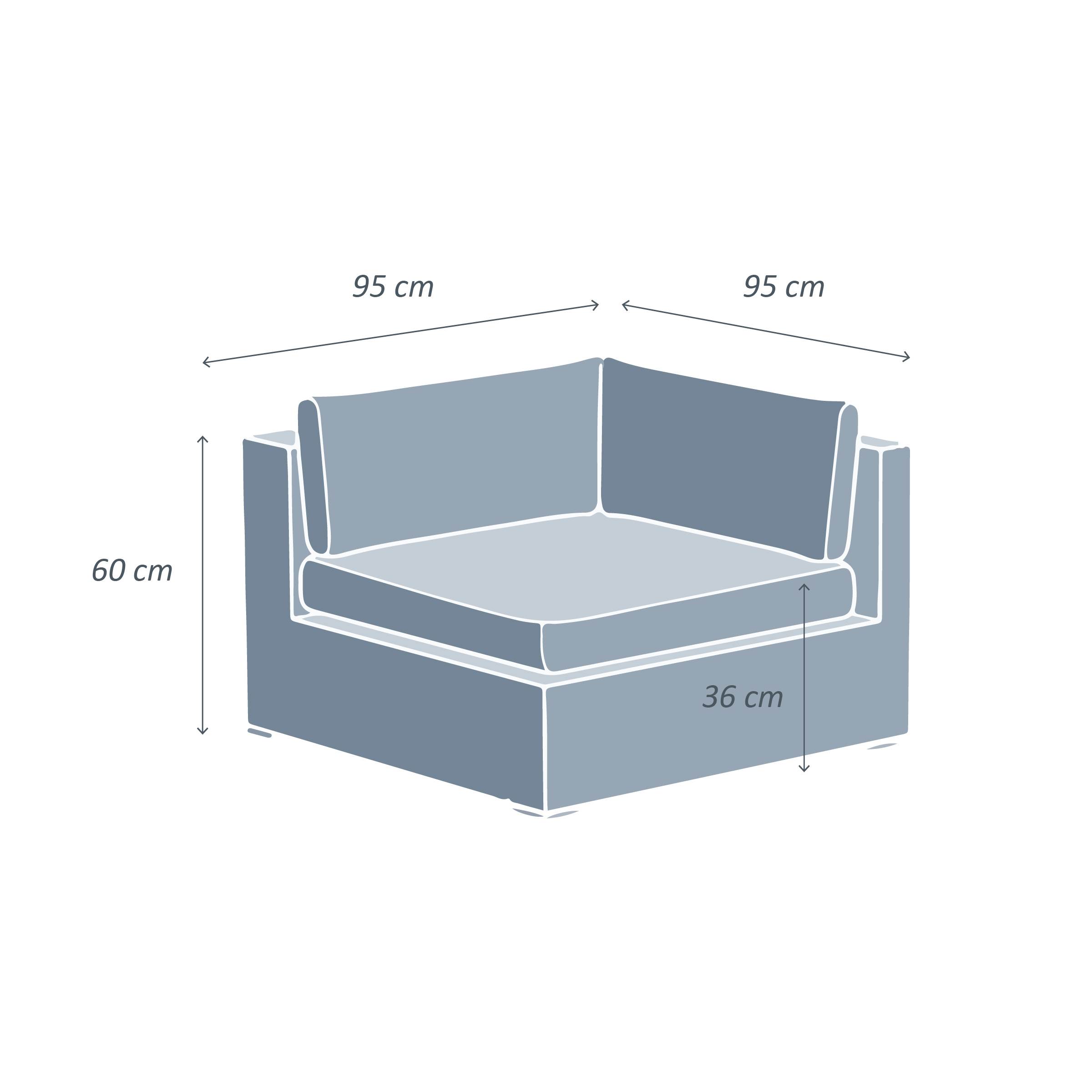 Salon de jardin en résine tressée 4 places 5 pcs Palma Blanc et beige