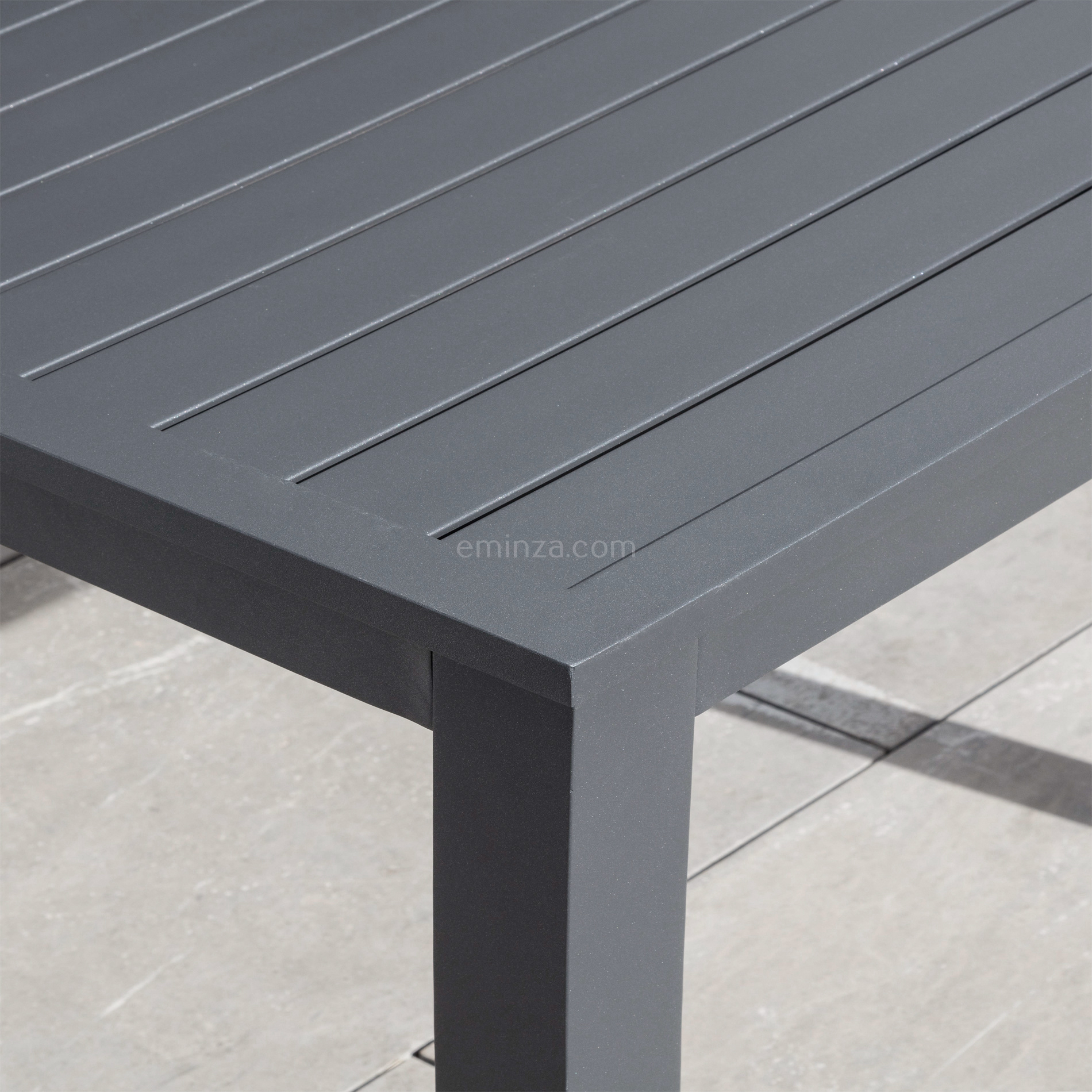 Table de jardin carrée en aluminium 4 places (89 x 89 cm) Murano Gris Anthracite