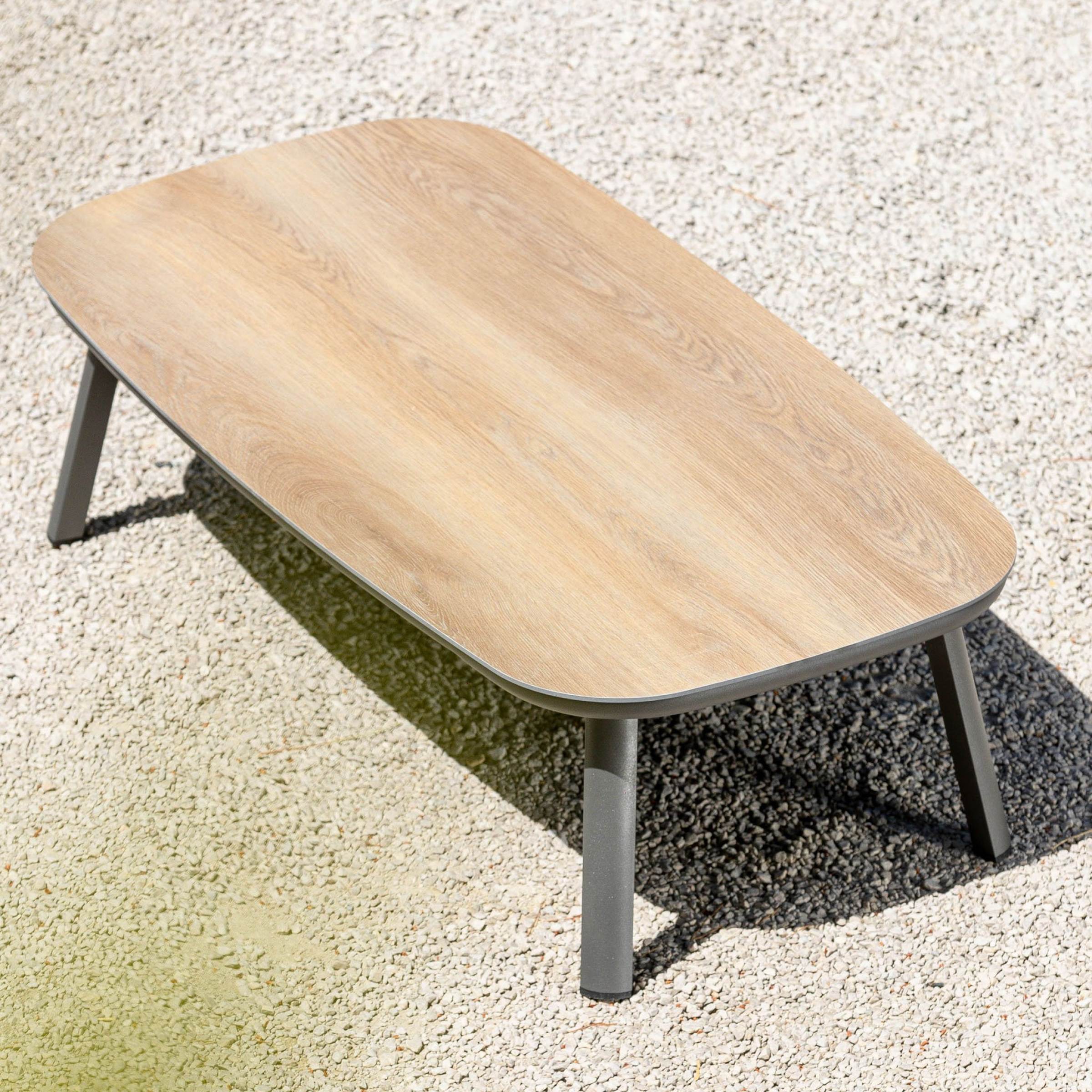 Salon de jardin en aluminium 5 places 4 pcs Amalfi Gris anthracite