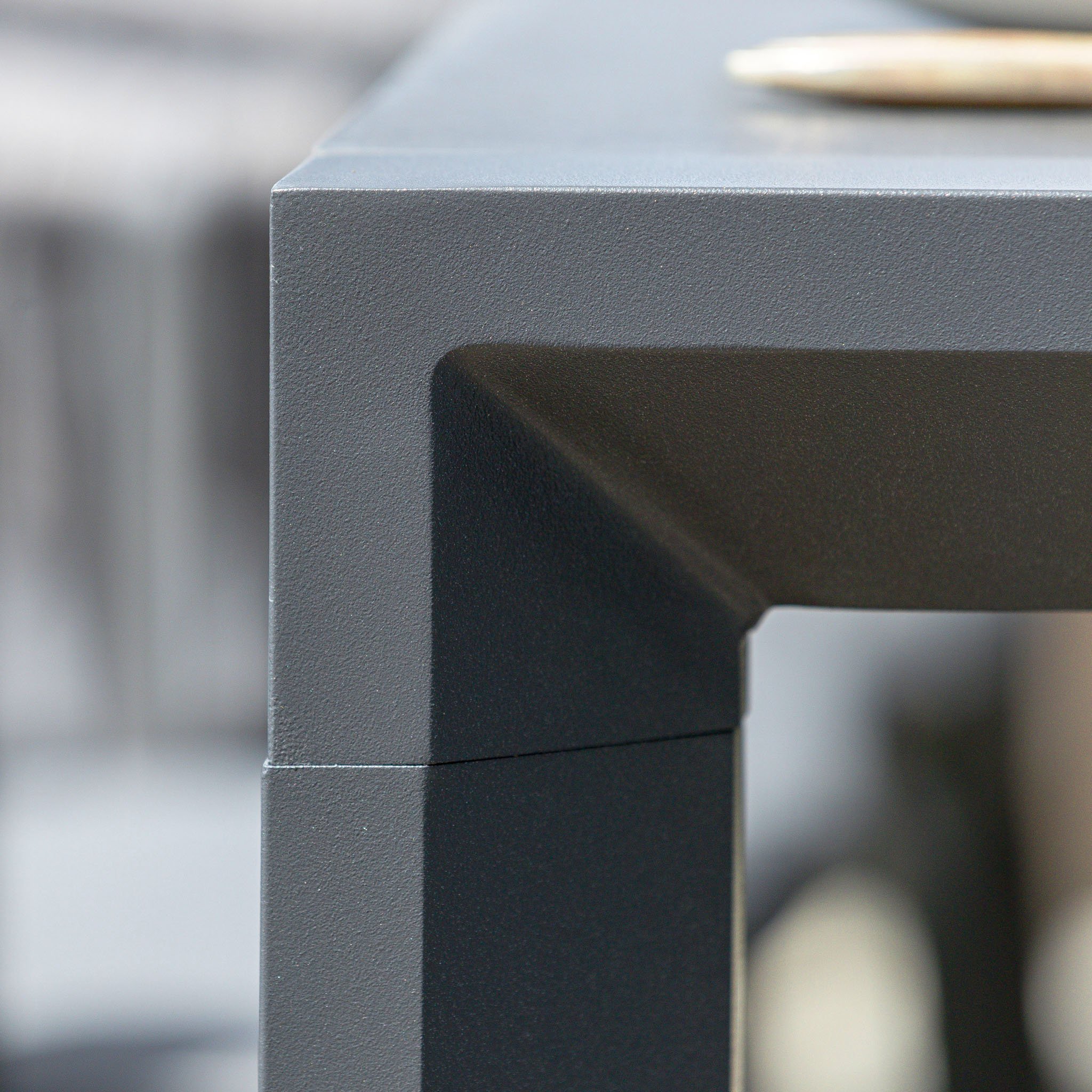 Table de jardin extensible en aluminium 12 places (195/300 x 96 cm) Amalfi Gris anthracite