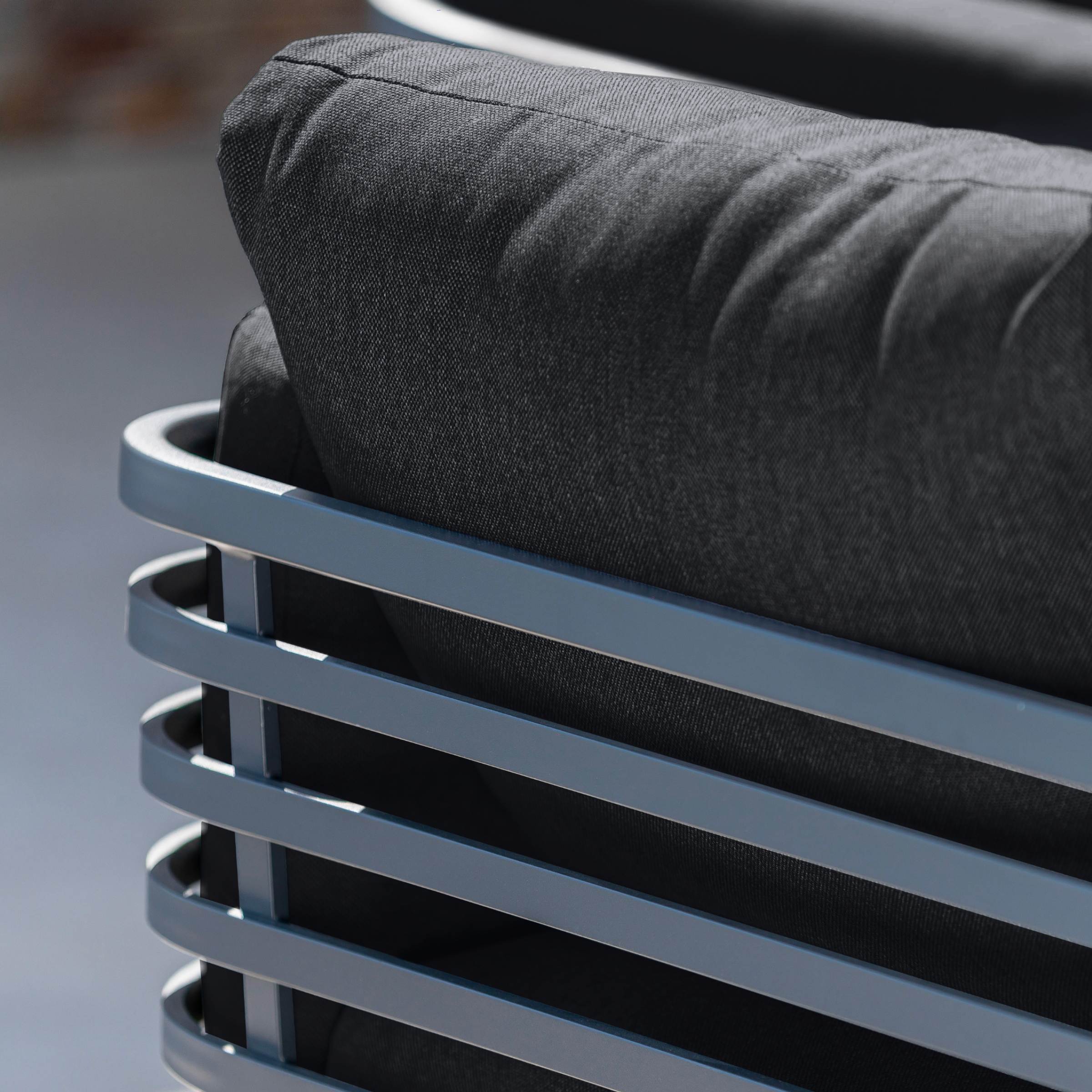 Salon de jardin aluminium 12 places 8 pcs Monte Carlo Gris anthracite