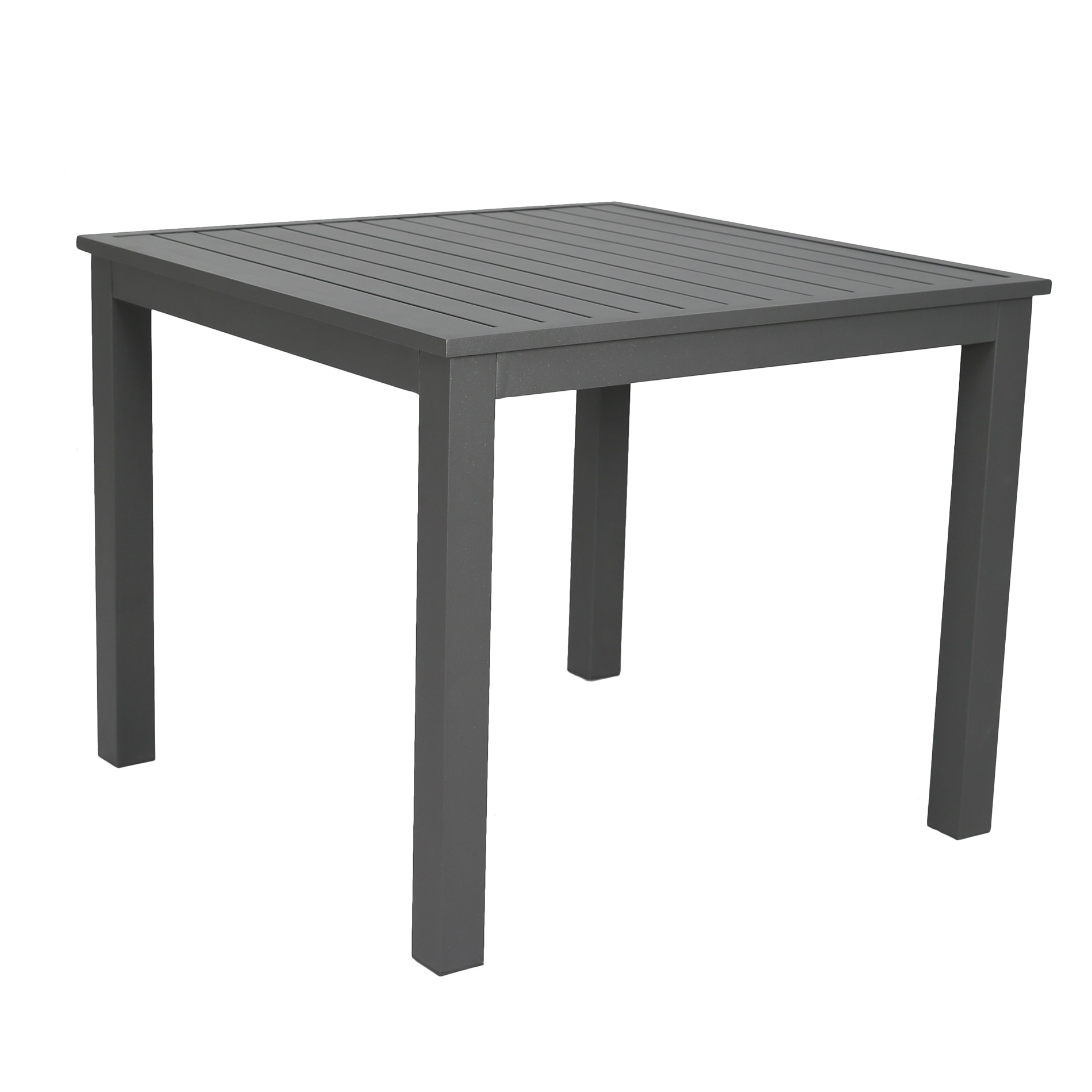 Table de jardin carrée en aluminium 4 places (89 x 89 cm) Murano Gris Anthracite