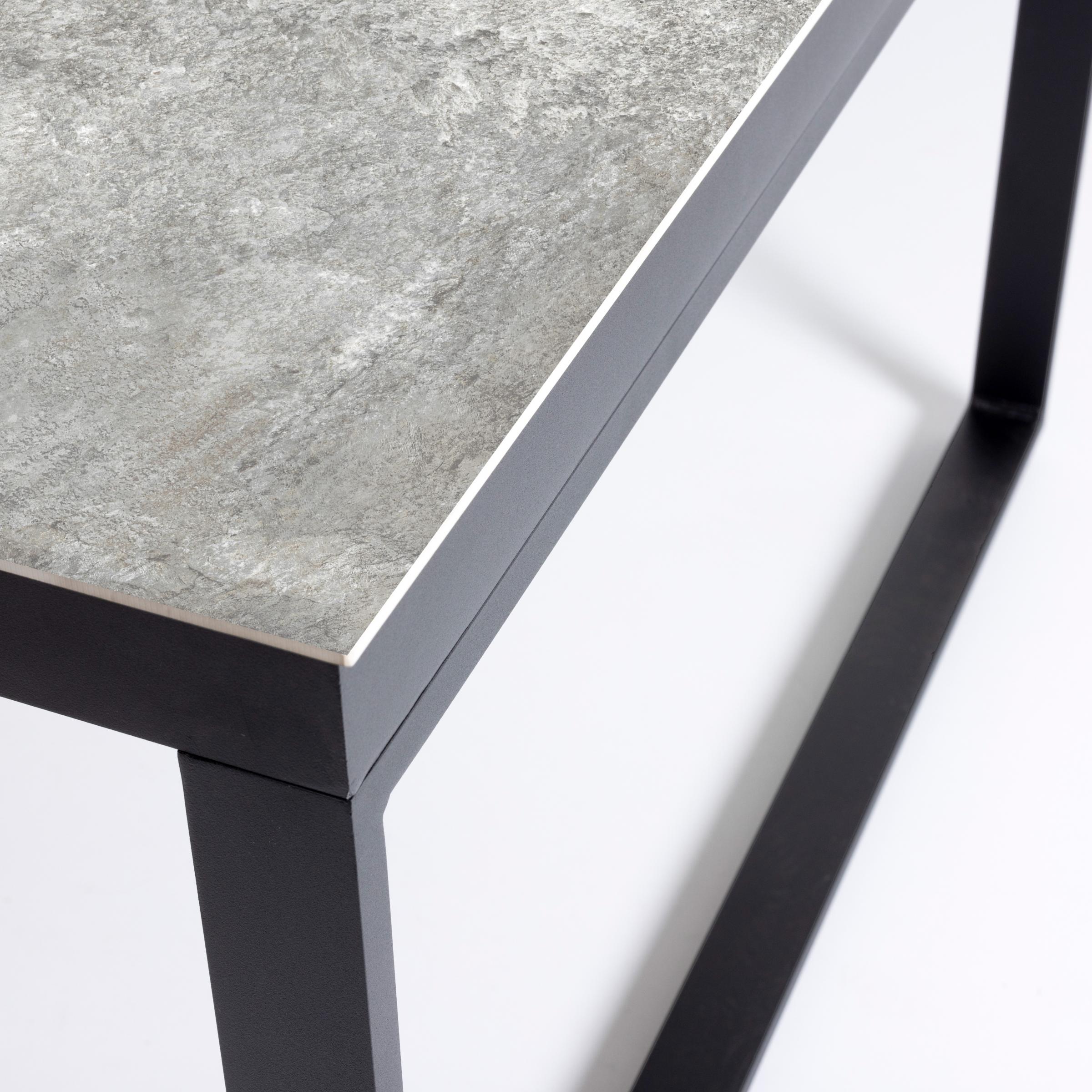 Table de jardin en aluminium et céramique 10 places (240 x 120 cm) Kore Gris et gris anthracite