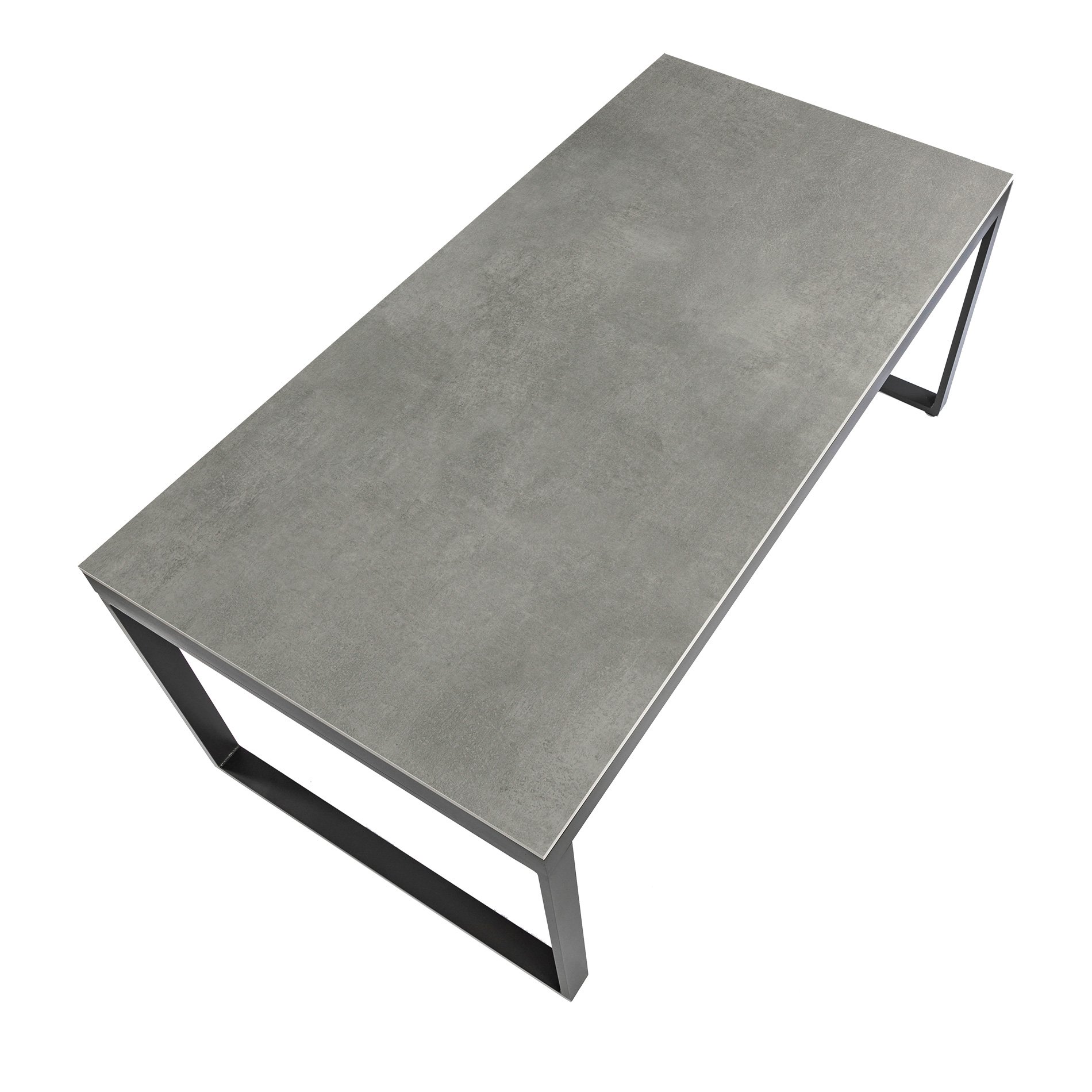 Table de jardin en aluminium et céramique 8 places (180 x 90 cm) Kore Gris anthracite