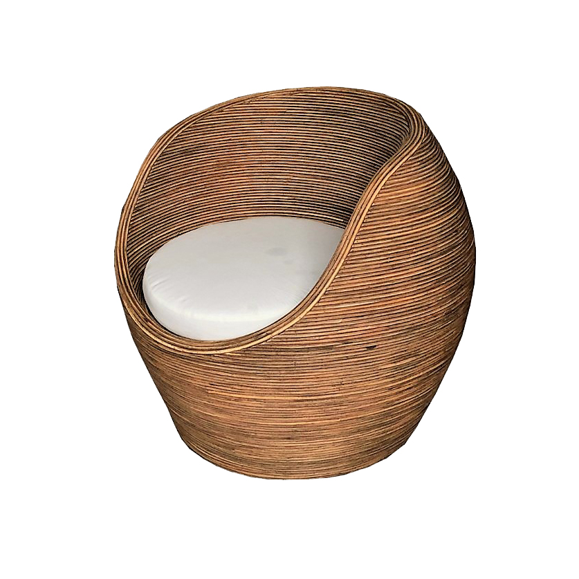 Salon de jardin en rotin 5 places Trinidad Naturel beige