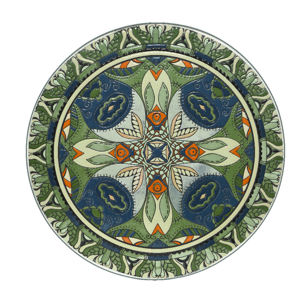 Table bistro ronde pliable mosaïque Cancùn Vert sauge