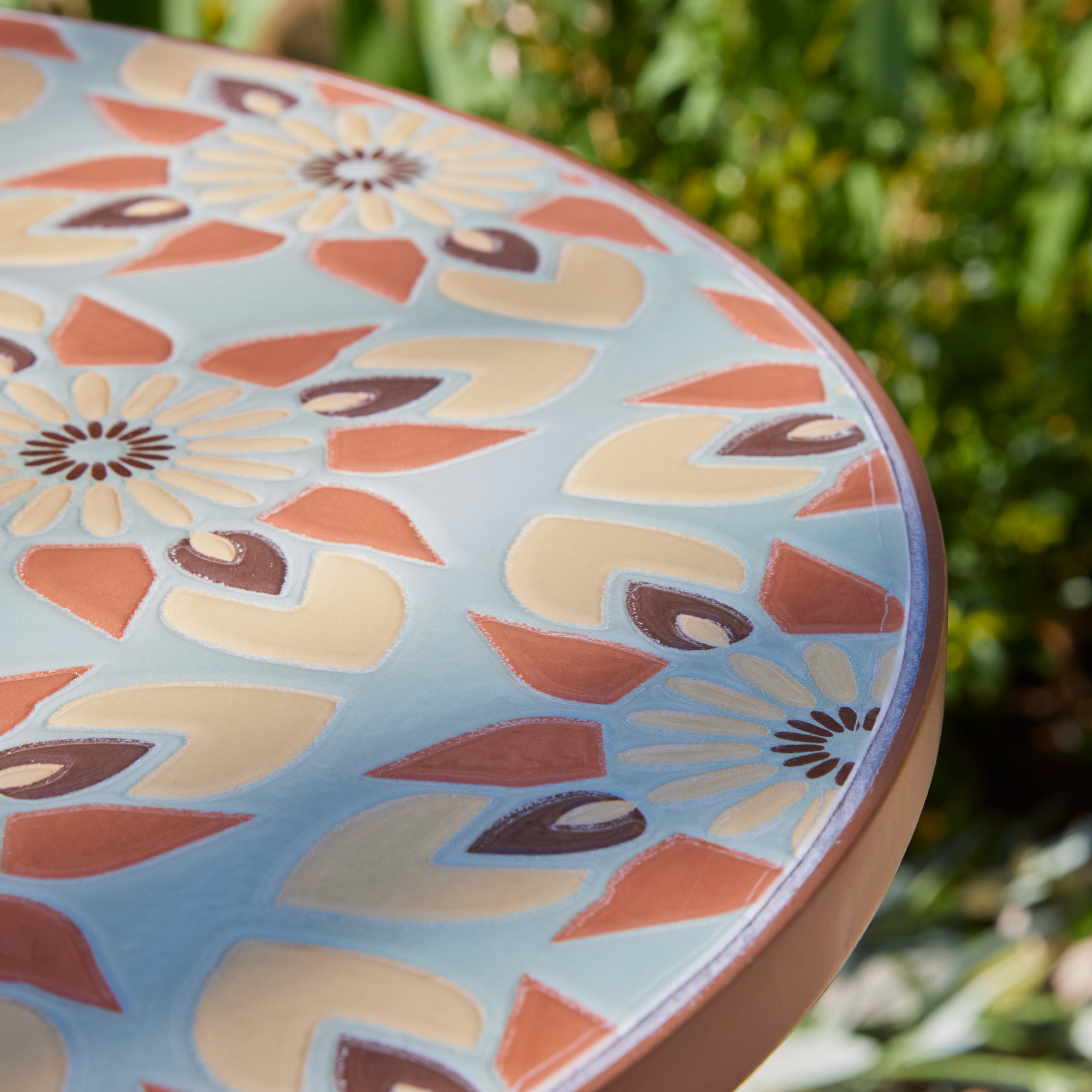 Table bistro ronde pliable en mosaïque Lyon Marron