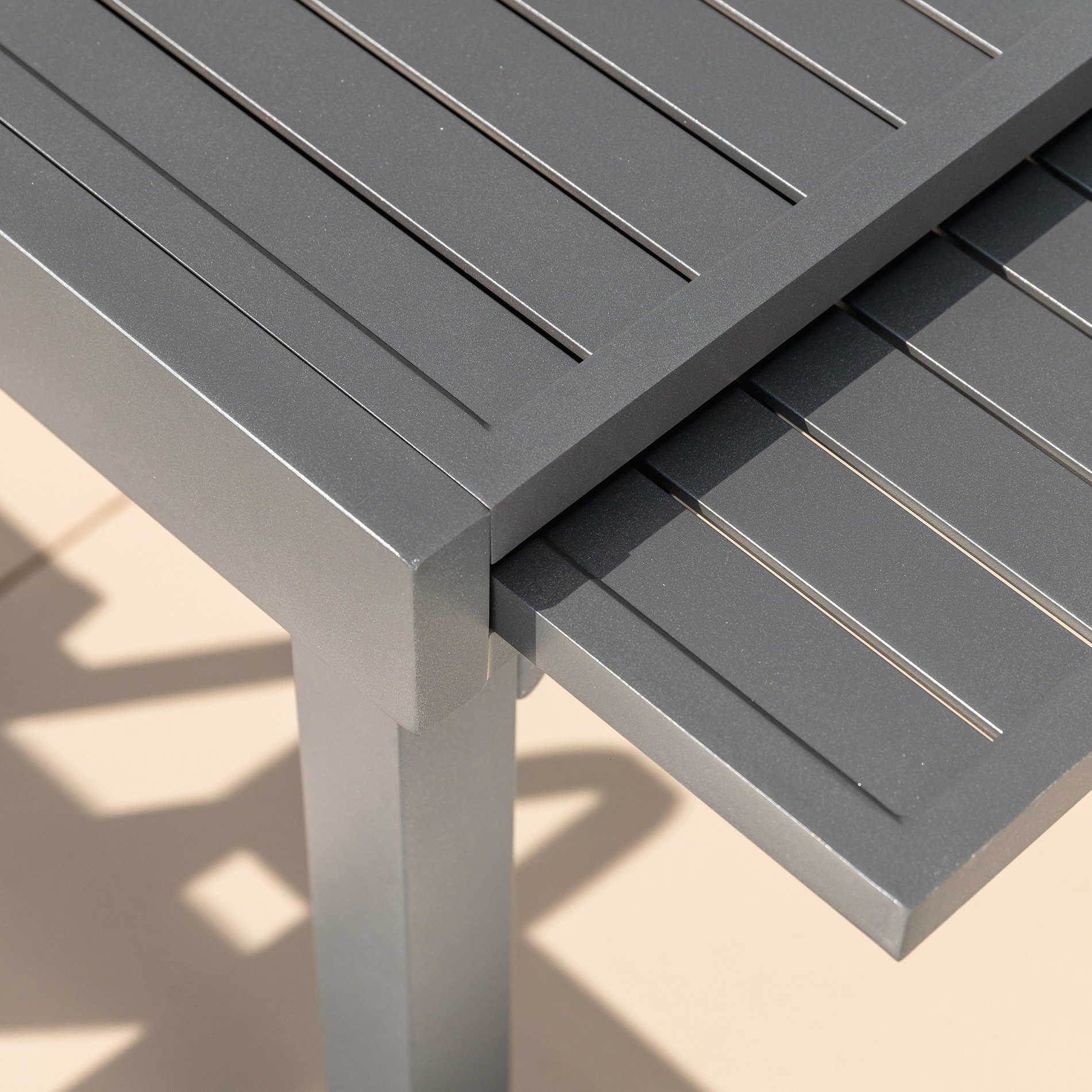Table de jardin extensible en aluminium 10 places (135/270 x 90 cm) Murano Gris anthracite