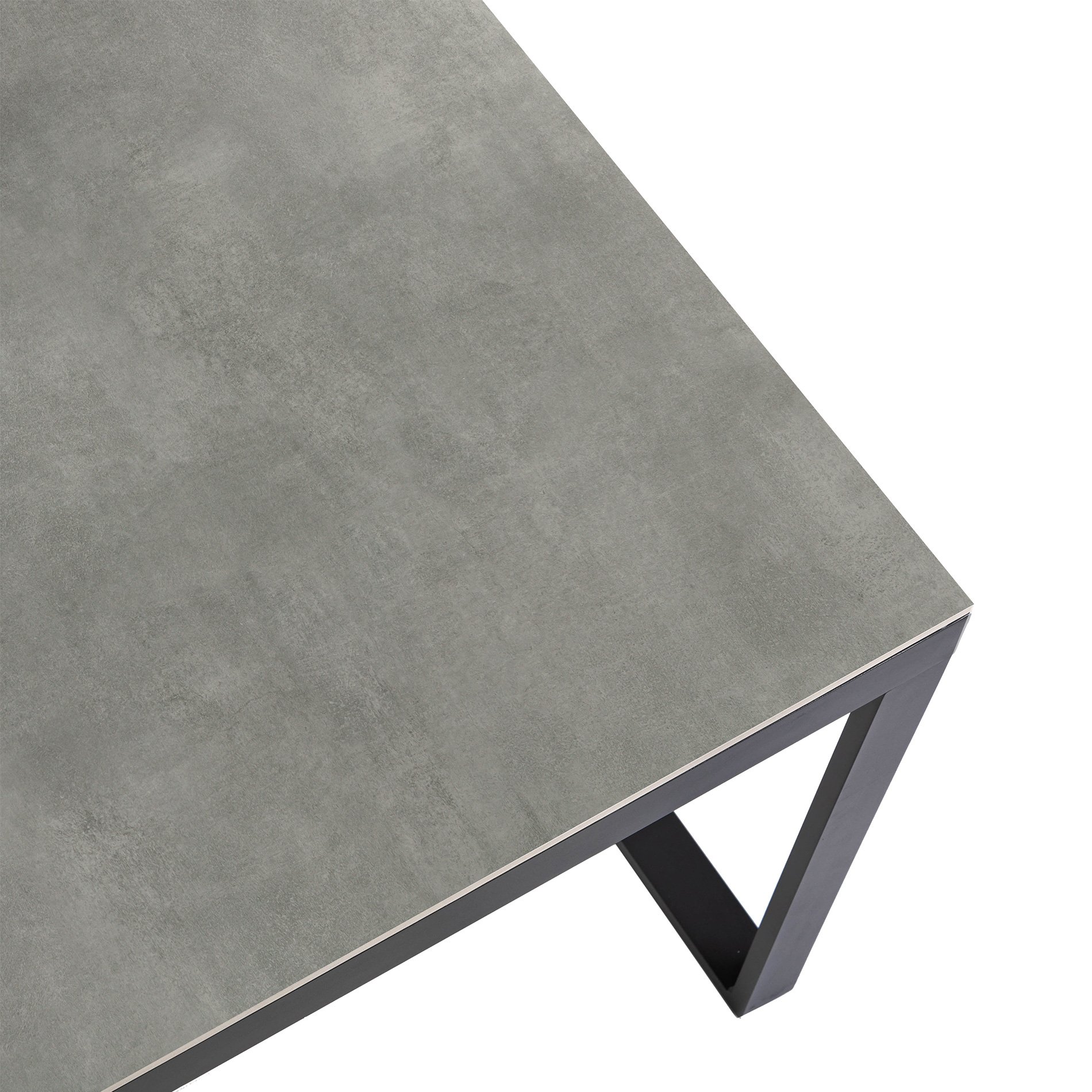 Table de jardin en aluminium et céramique 8 places (180 x 90 cm) Kore Gris anthracite